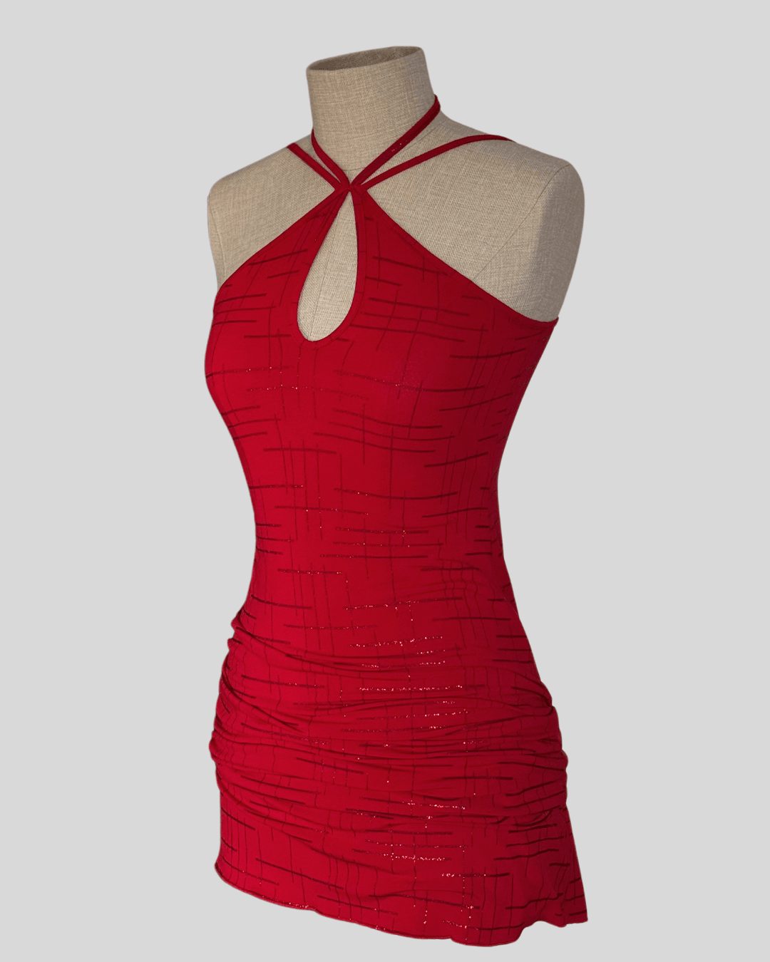 Red Dress with String Detail