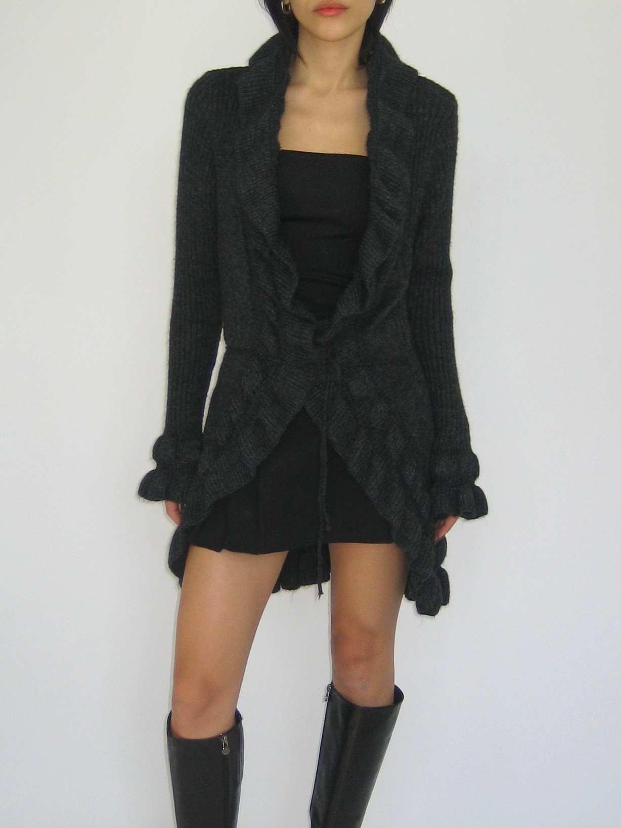 Ruffle Detailed Cardigan