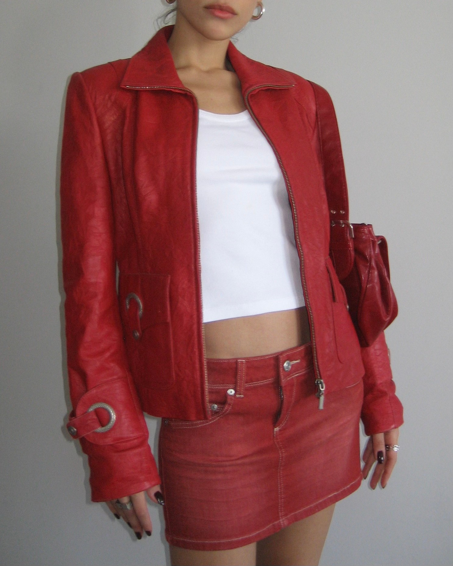 Vintage Red Leather Jacket