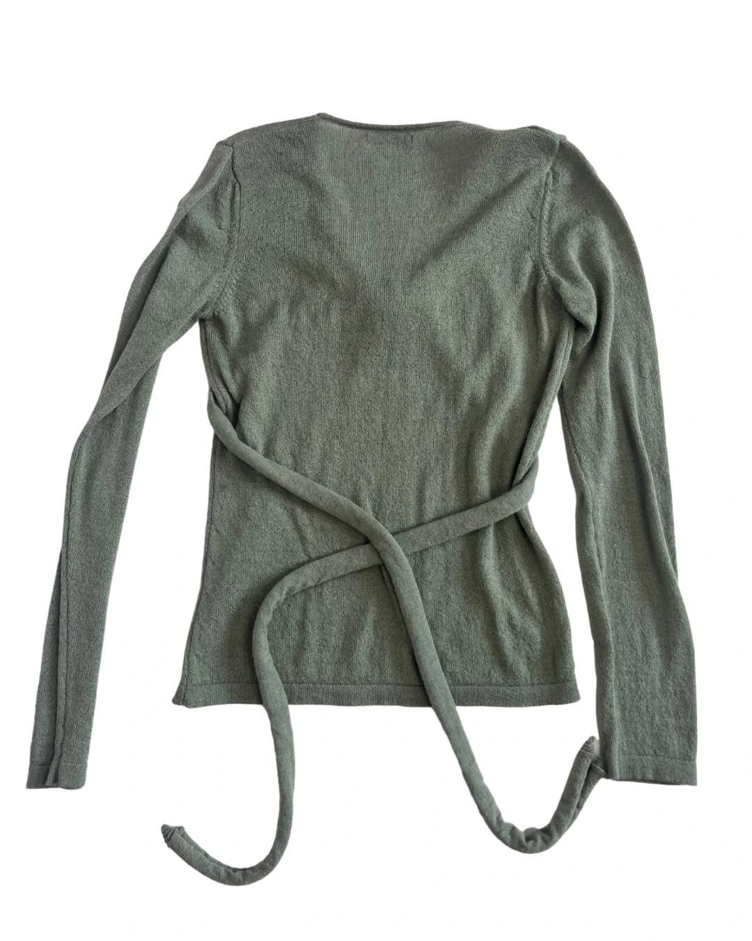 Rose Detailed Green Sweater