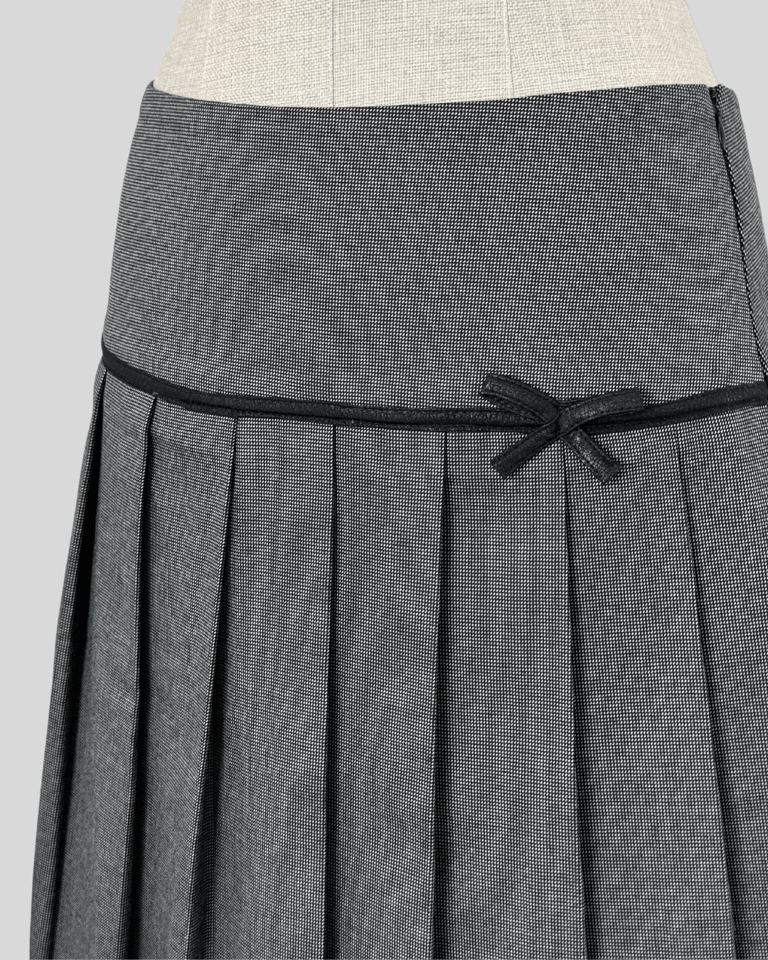 Gray Pleated Skirt