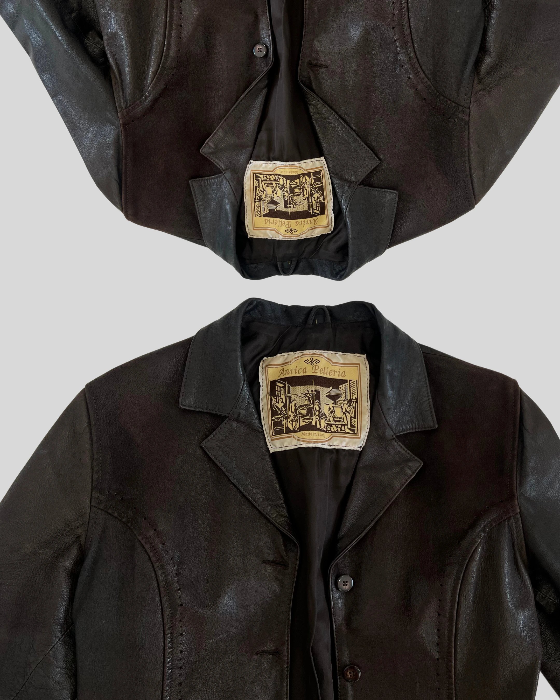 Vintage Brown Leather Jacket