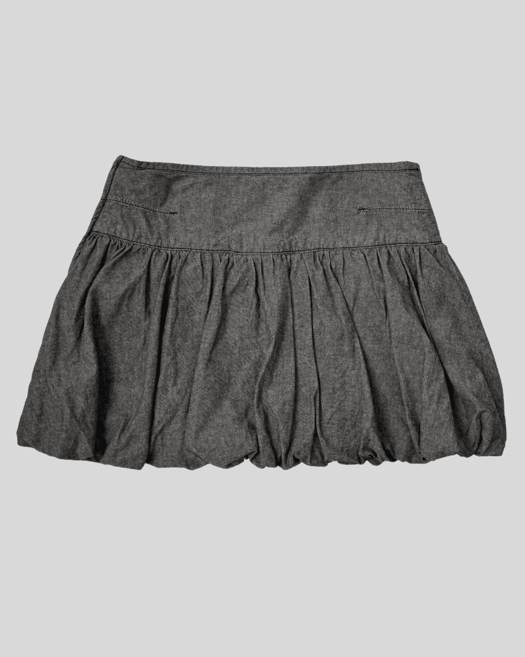 Gray Balloon Skirt - Clossue