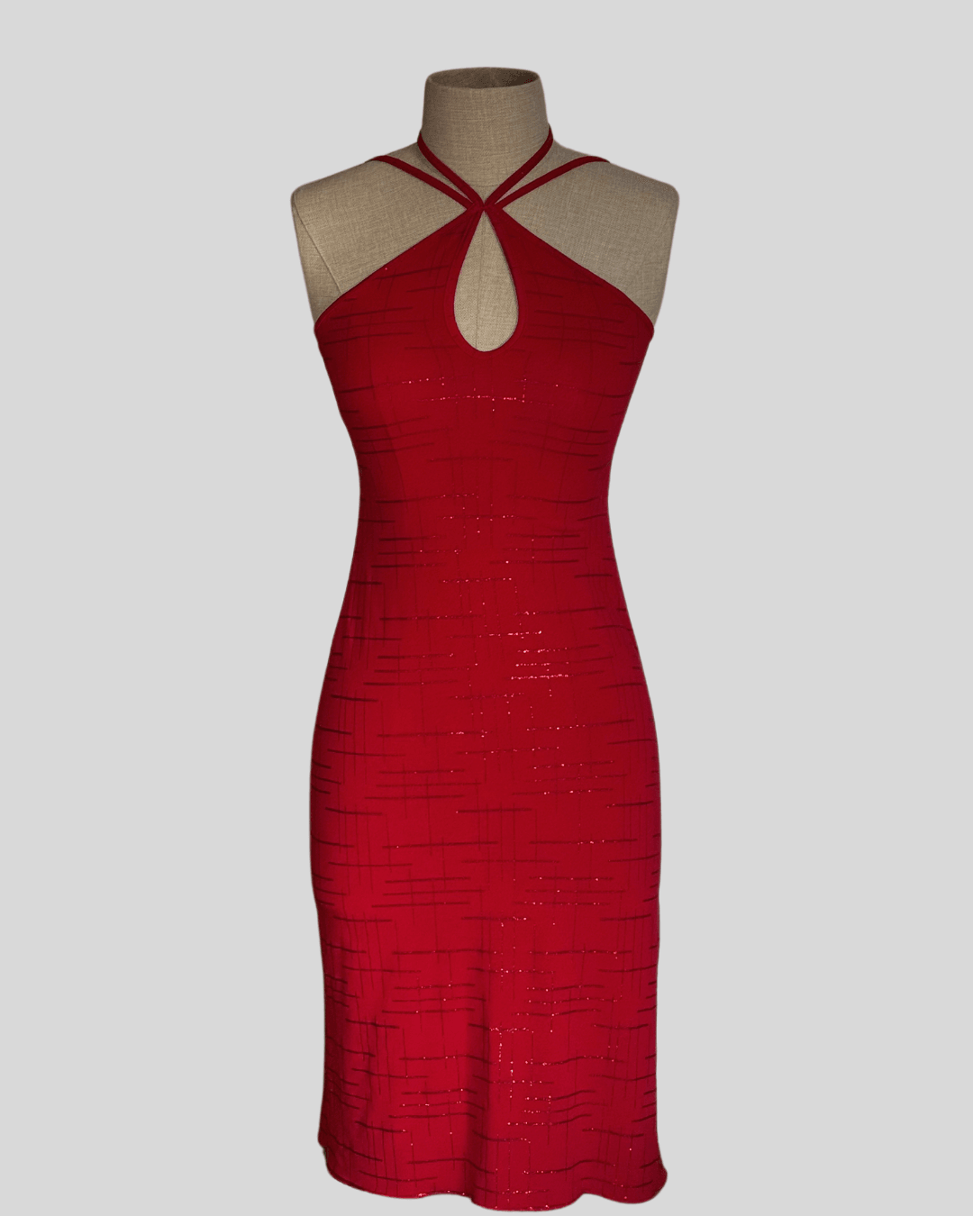 Red Dress with String Detail