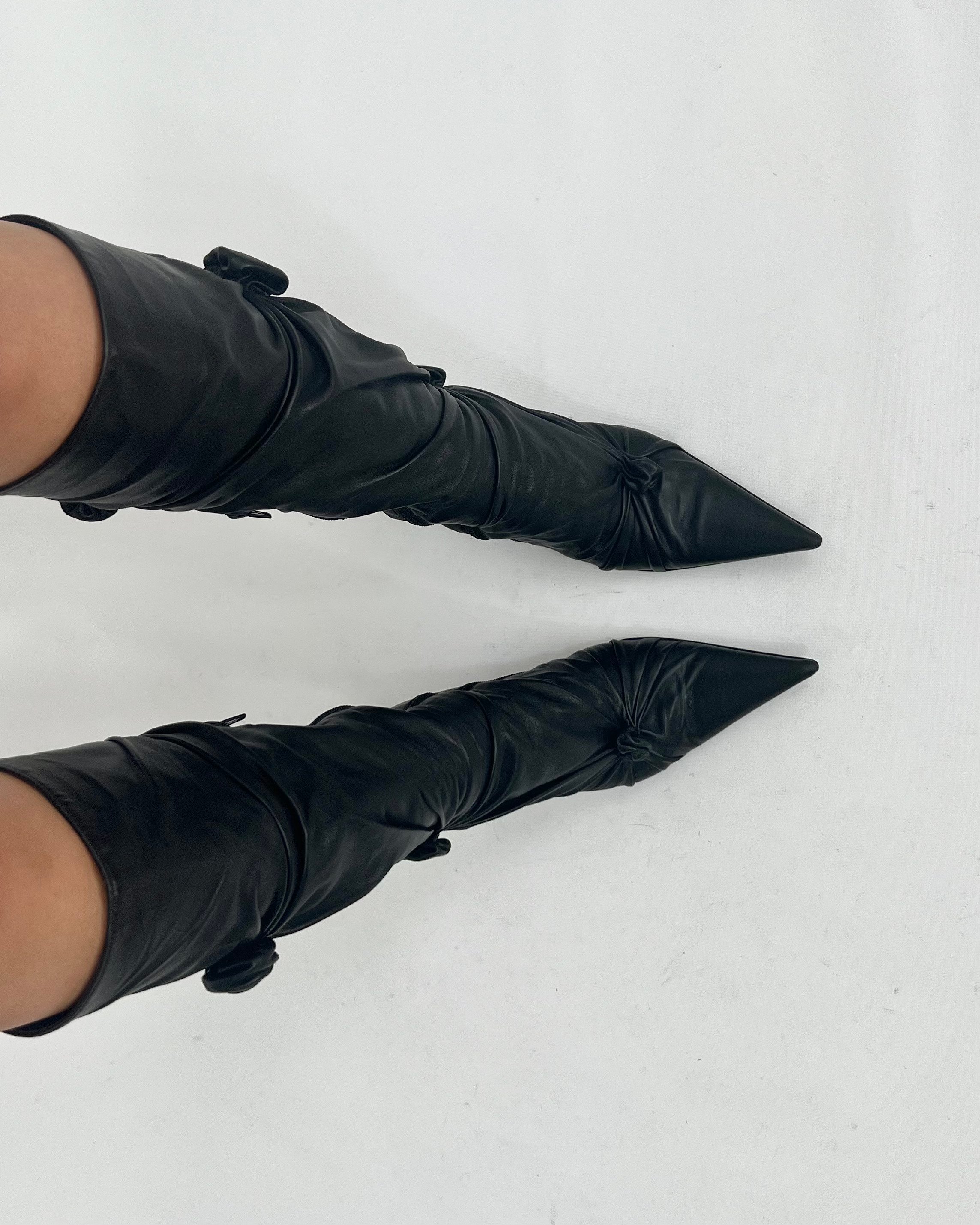 Les Tropeziennes Drawstring Black Boots