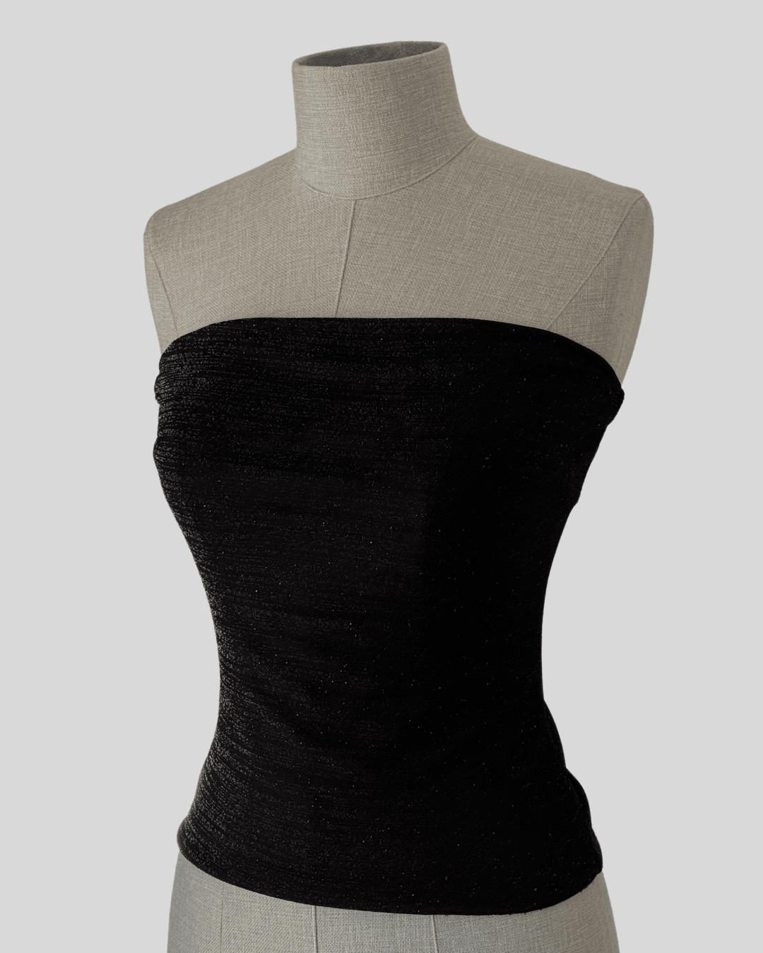 Knitted Sim Detailed Strapless Top