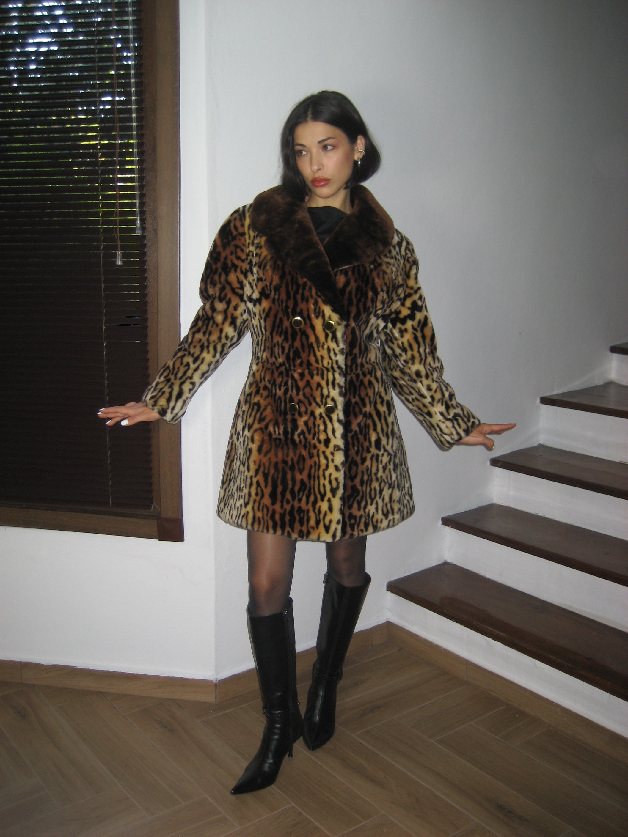 Leopard Faux Fur Coat