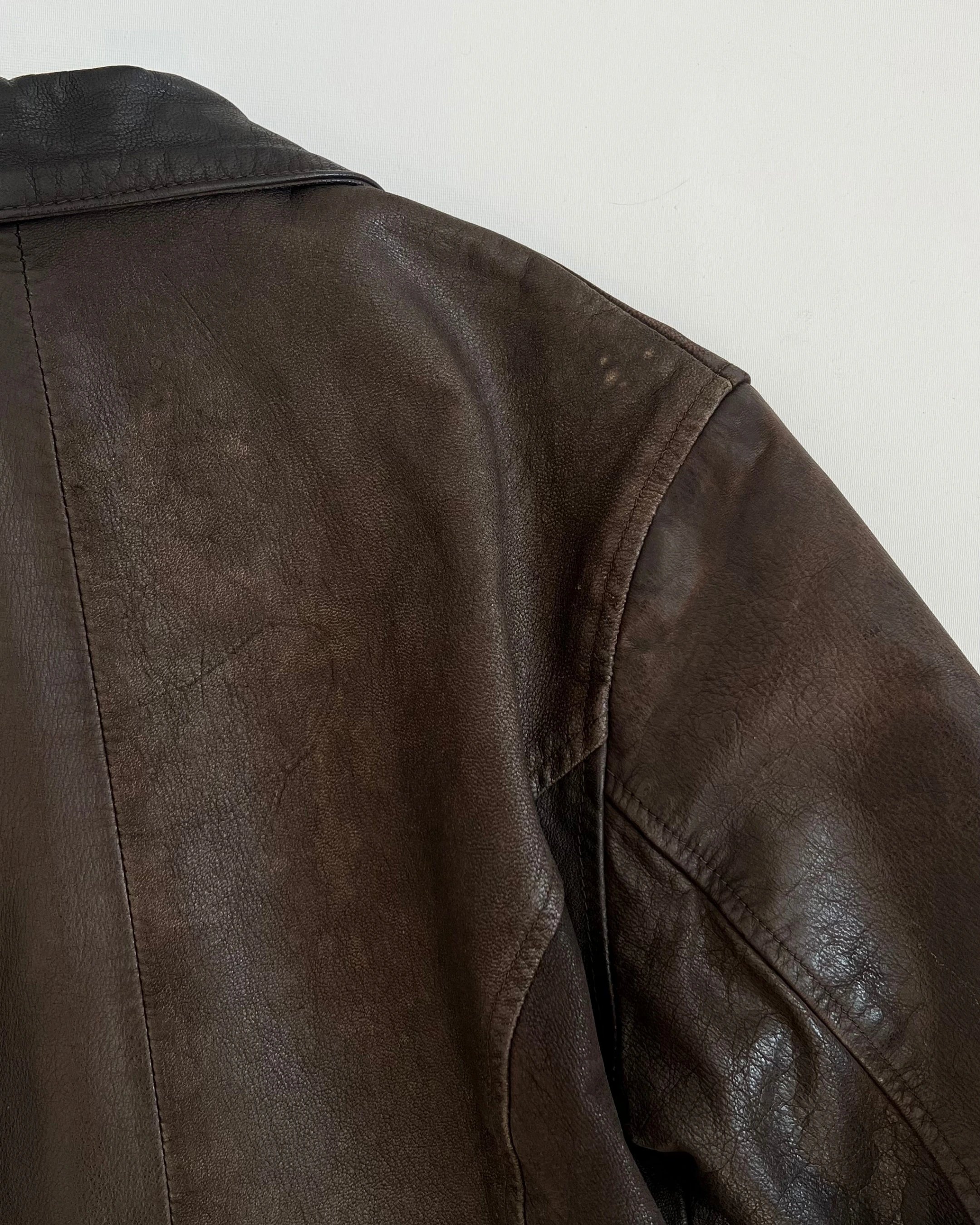 Vintage Brown Leather Jacket