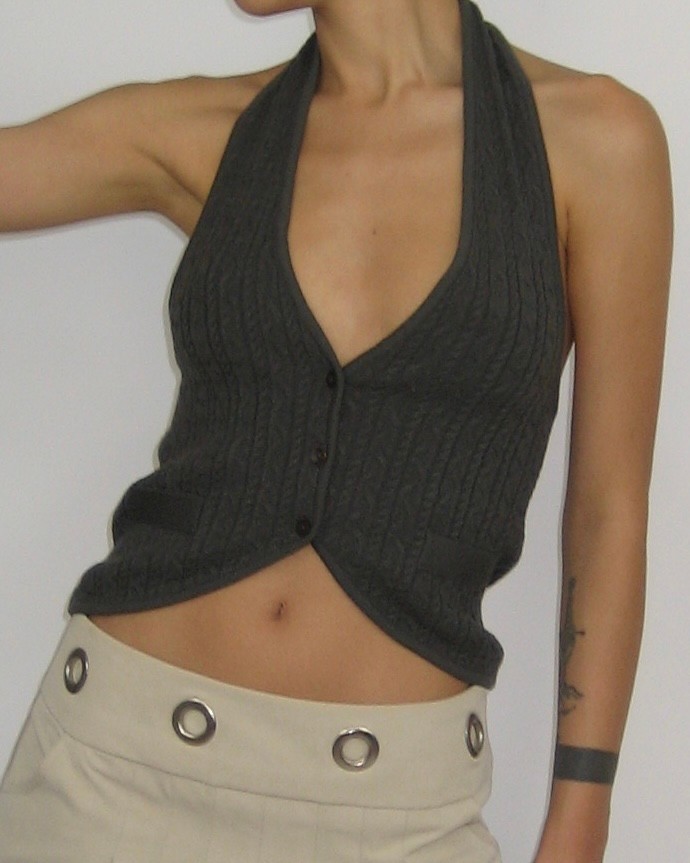 Grey Knit Vest