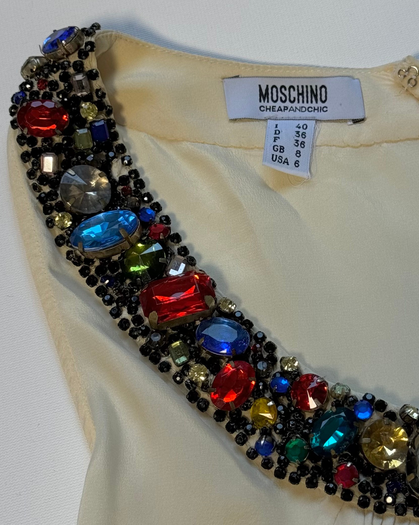 Moschino Taşlı İpek Bluz