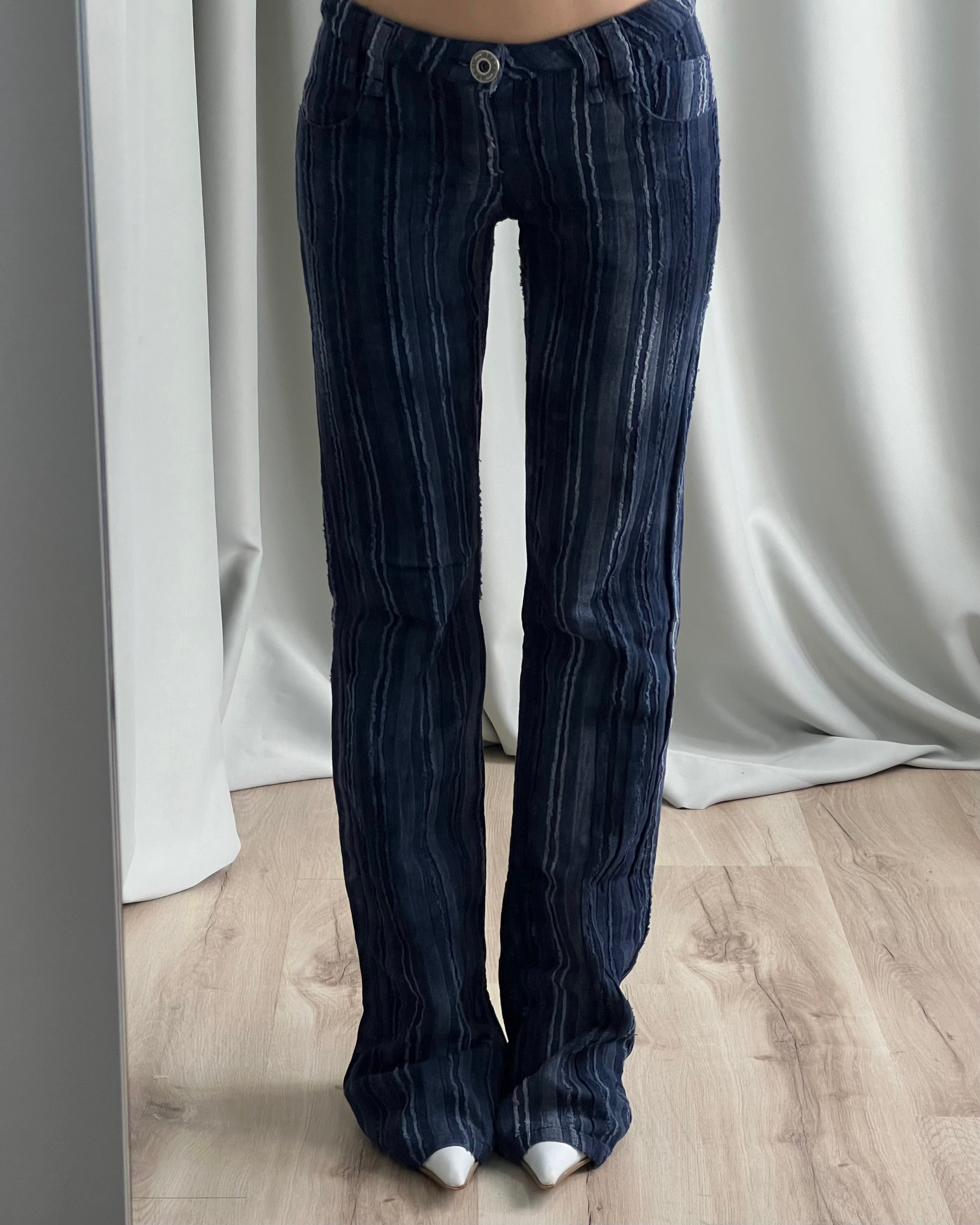 Low Rise Pants - Blue