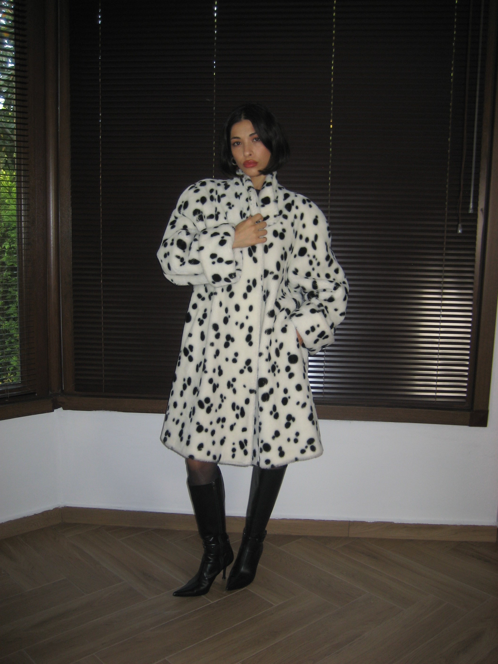 Dalmatian Faux Fur Coat