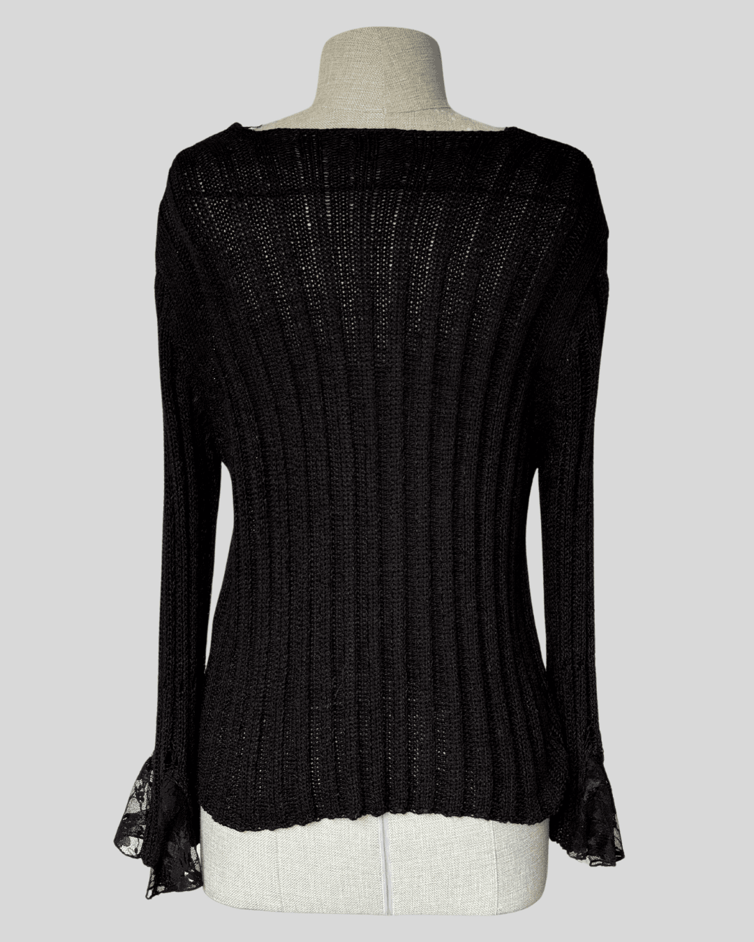 Black Lace Detailed Cardigan