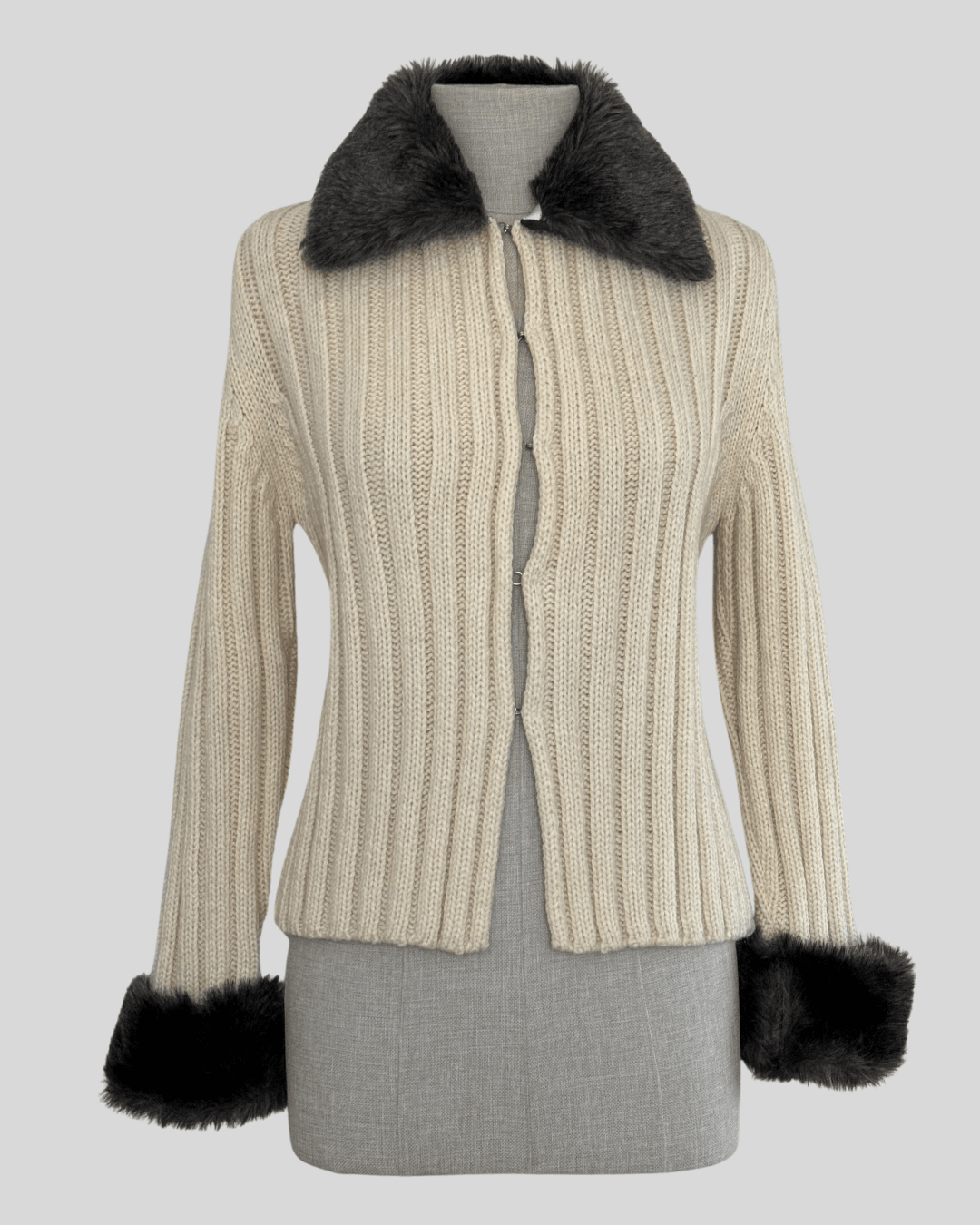 Fur Detailed Cardigan