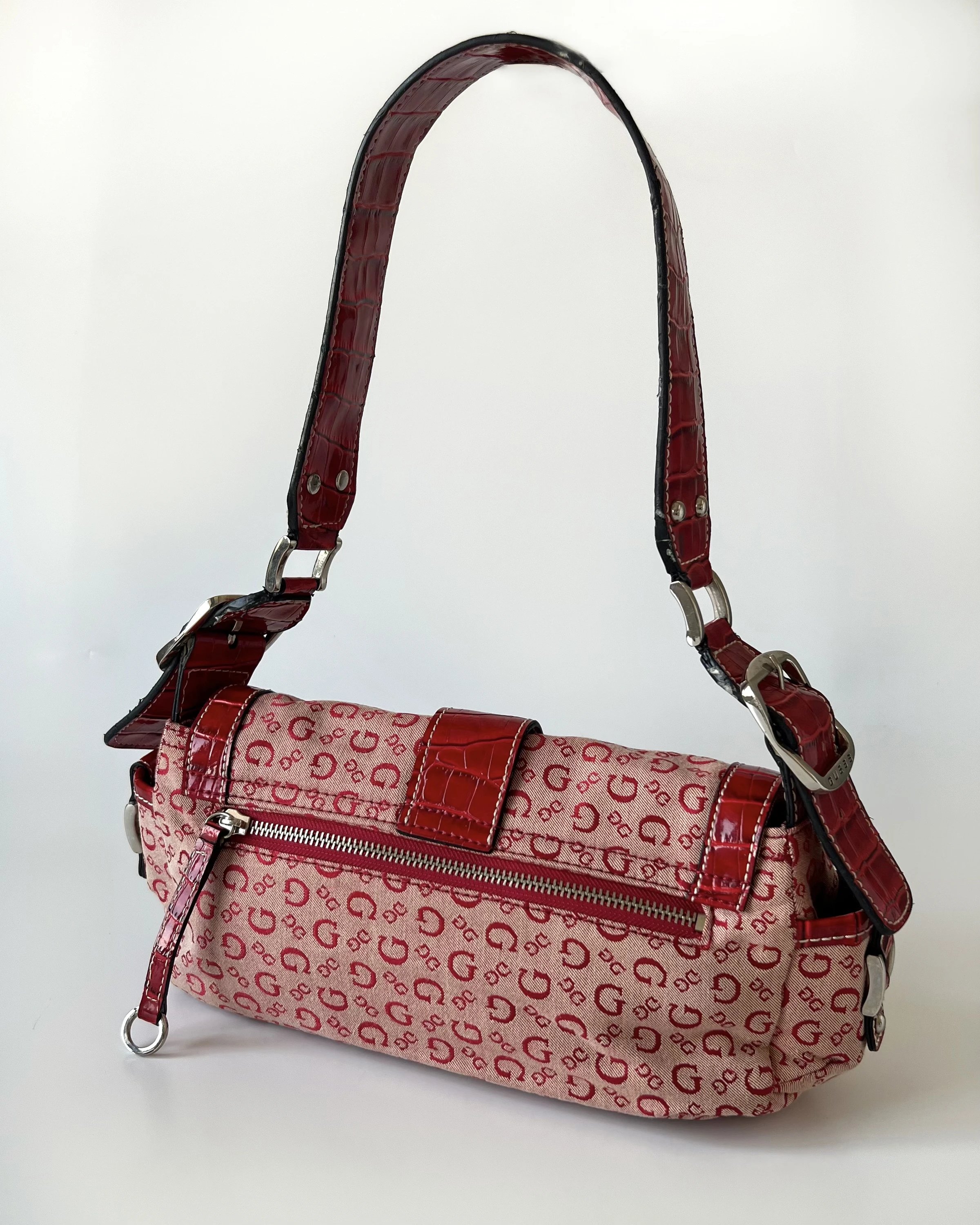 Guess Monogram Red Bag