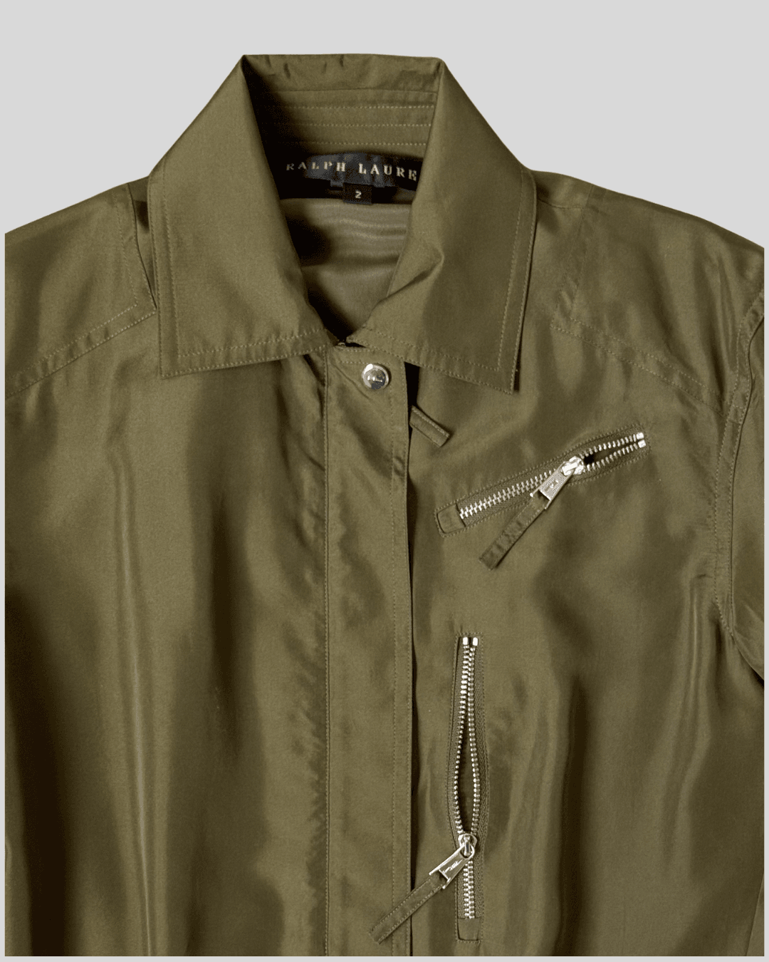 Ralph Lauren Khaki Silk Jacket