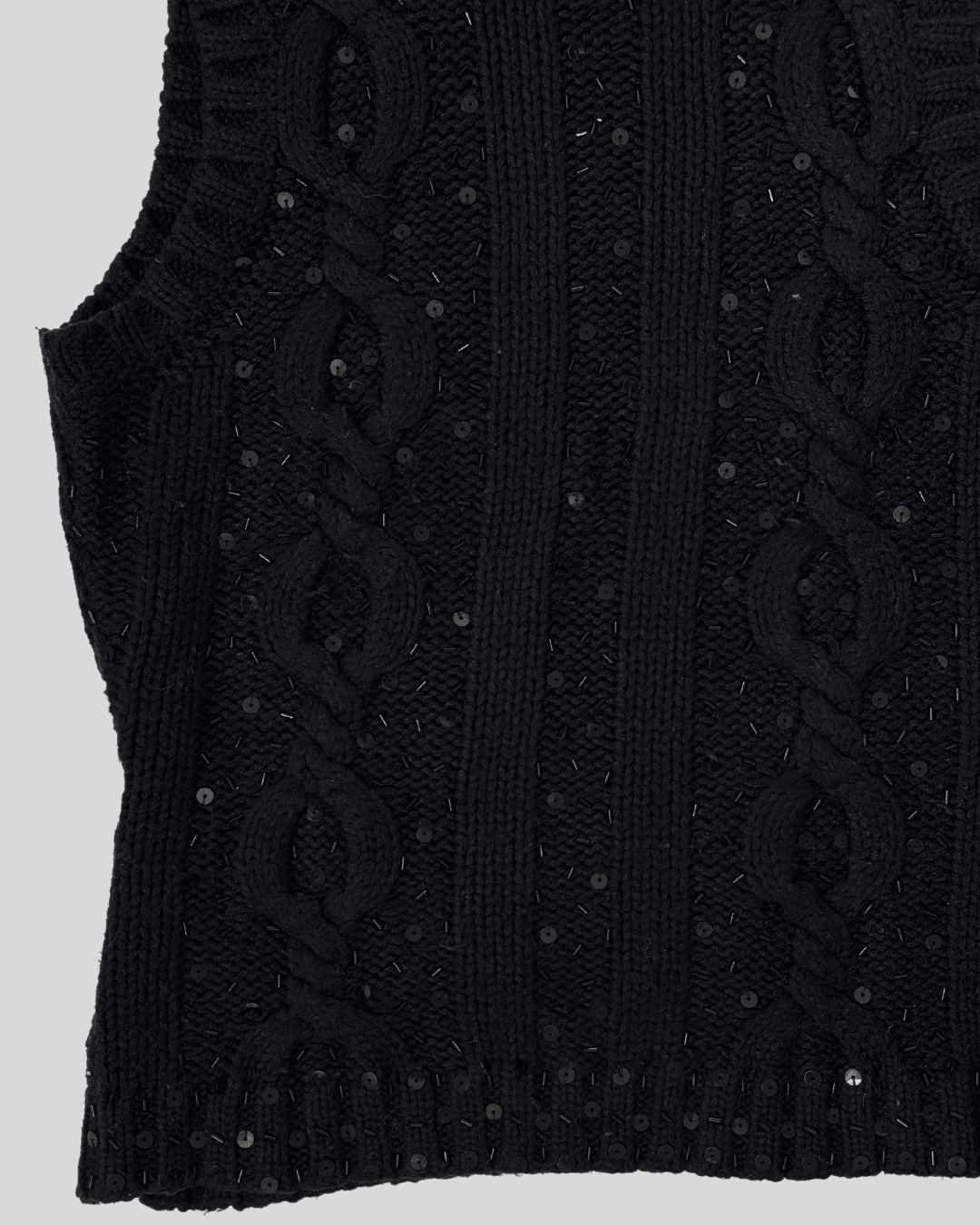 Black Half Sleeve Sweater