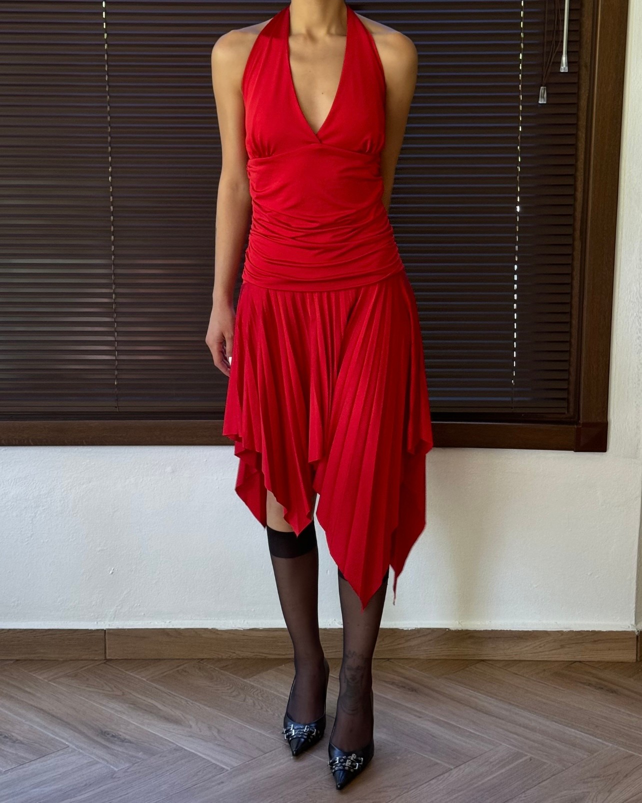 Red Asymmetric Dress