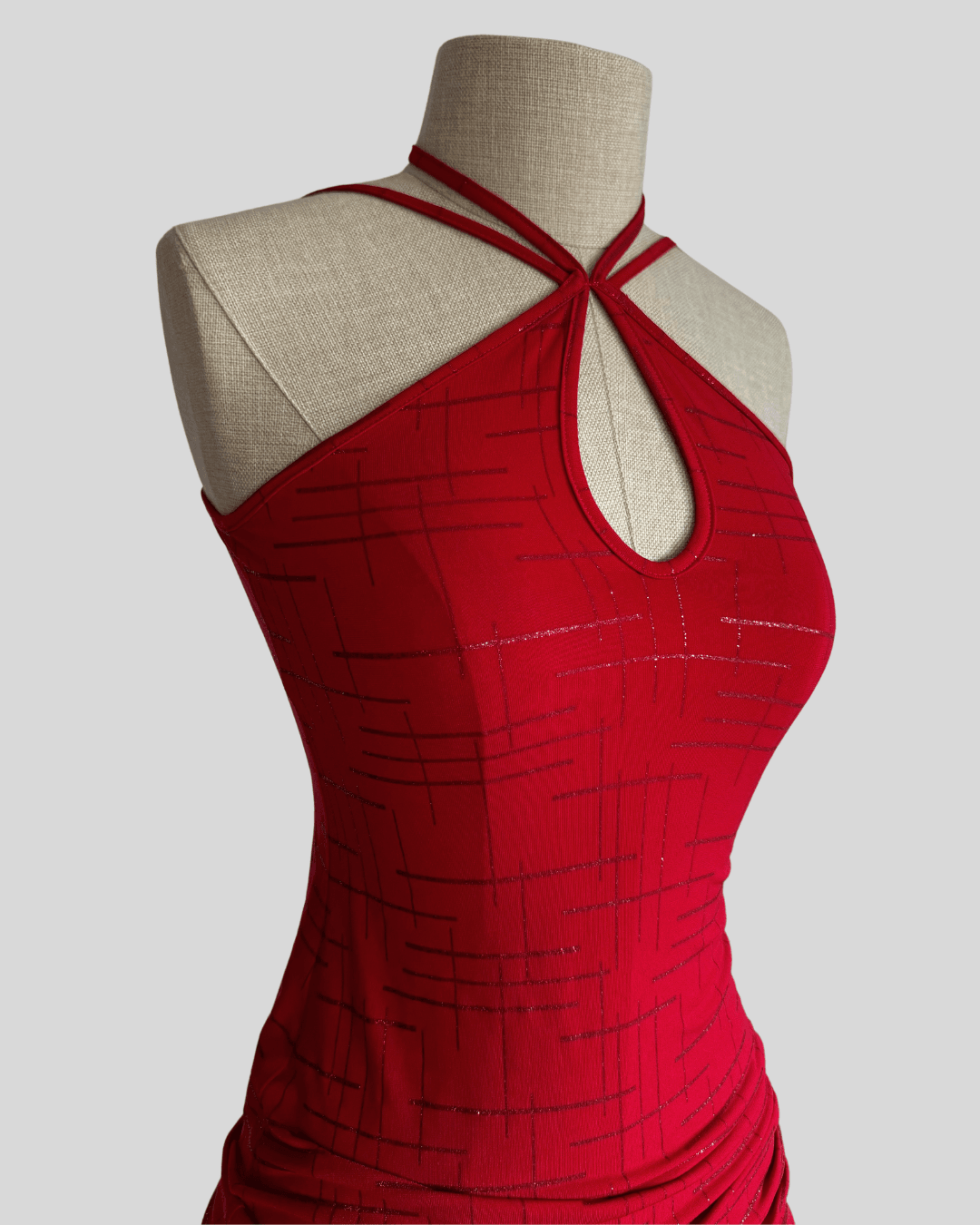 Red Dress with String Detail