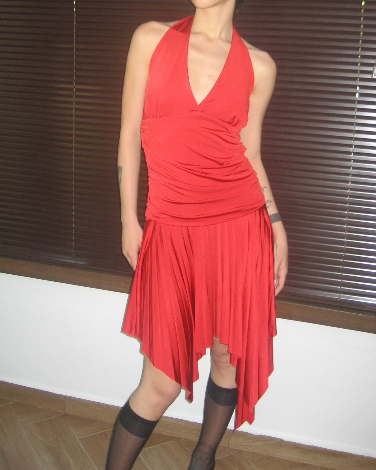 Red Asymmetric Dress