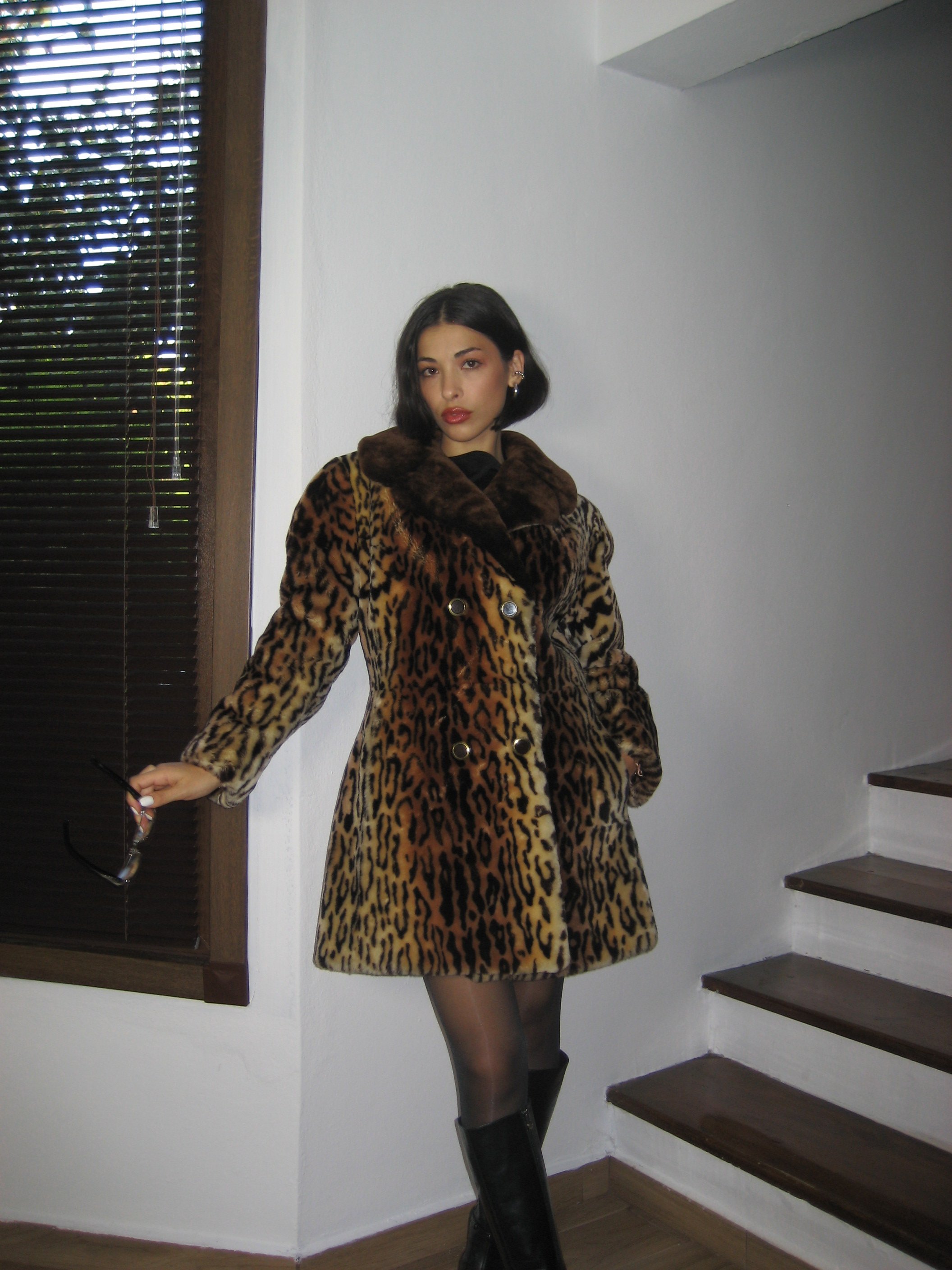 Leopard Faux Fur Coat