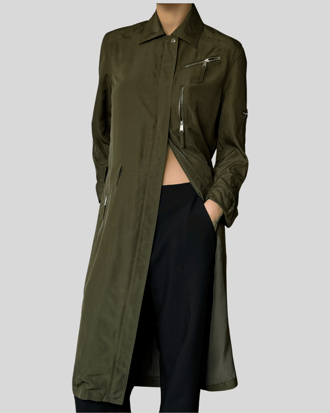 Ralph Lauren Khaki Silk Jacket