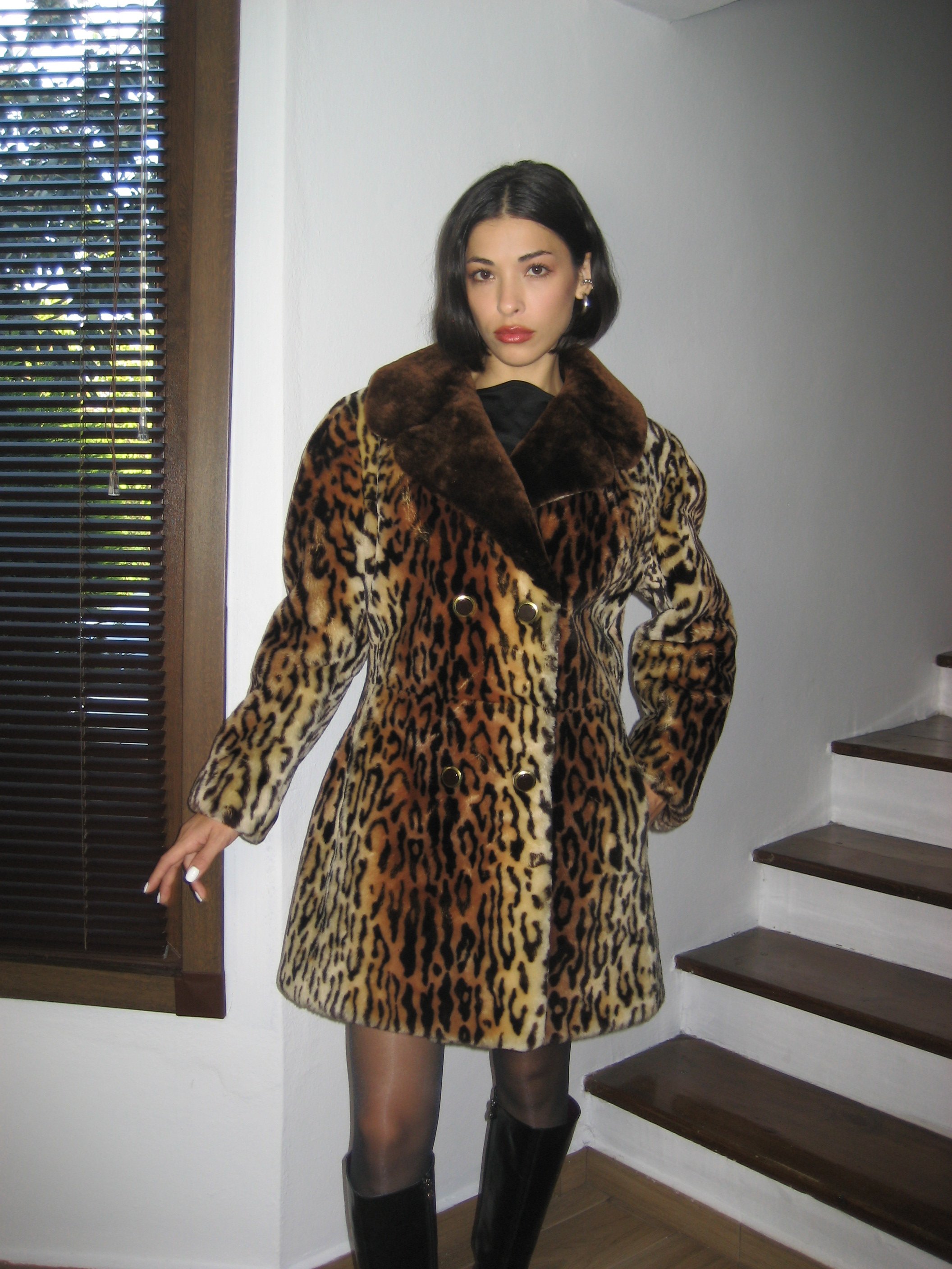 Leopard Faux Fur Coat