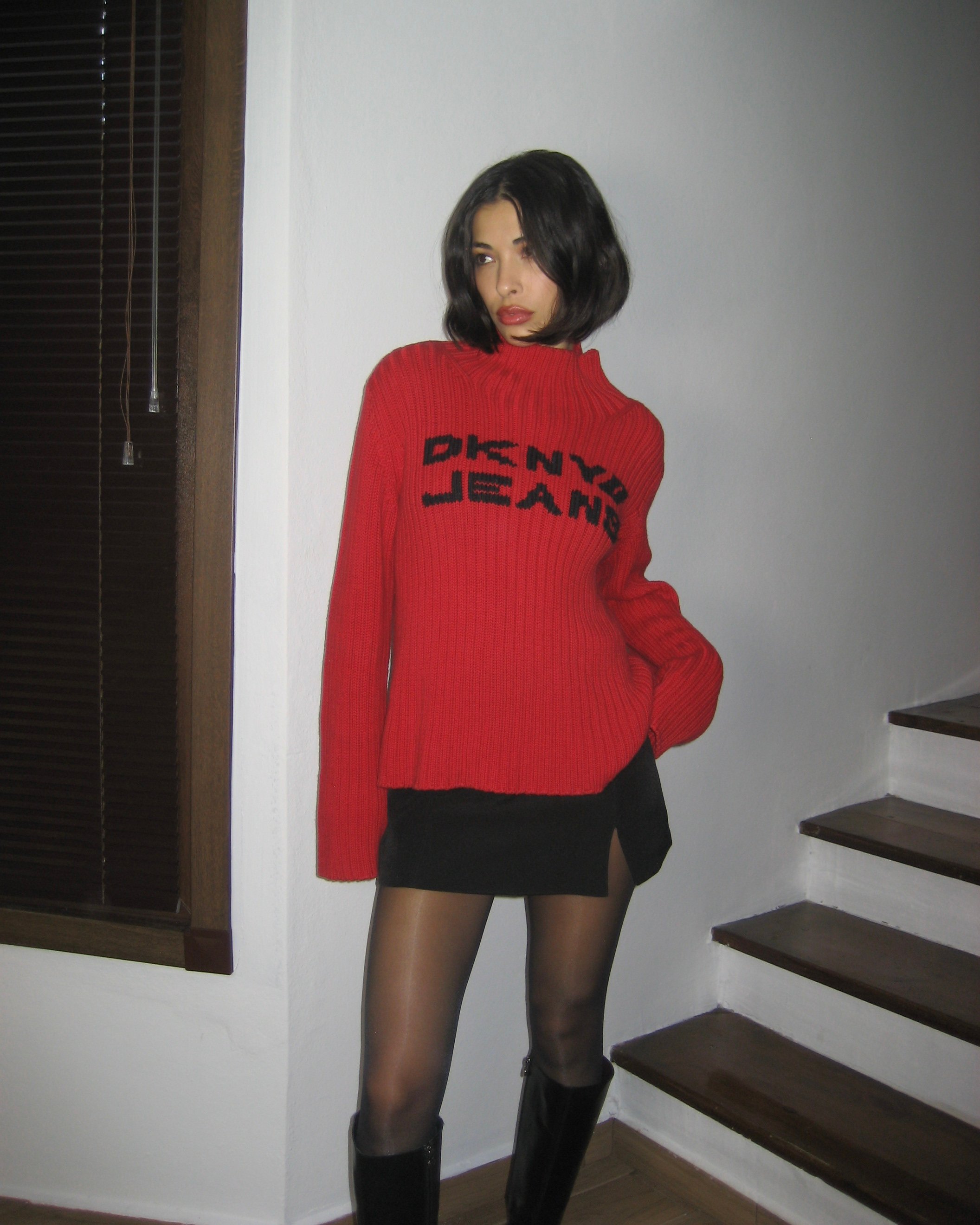 DKNY Red Pullover