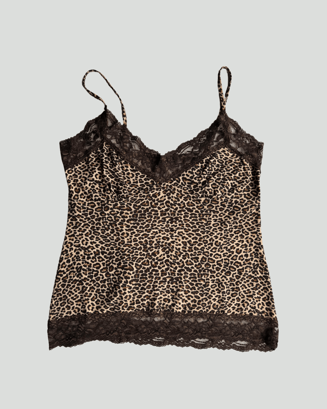 Lace Detailed Leopard Strappy Blouse