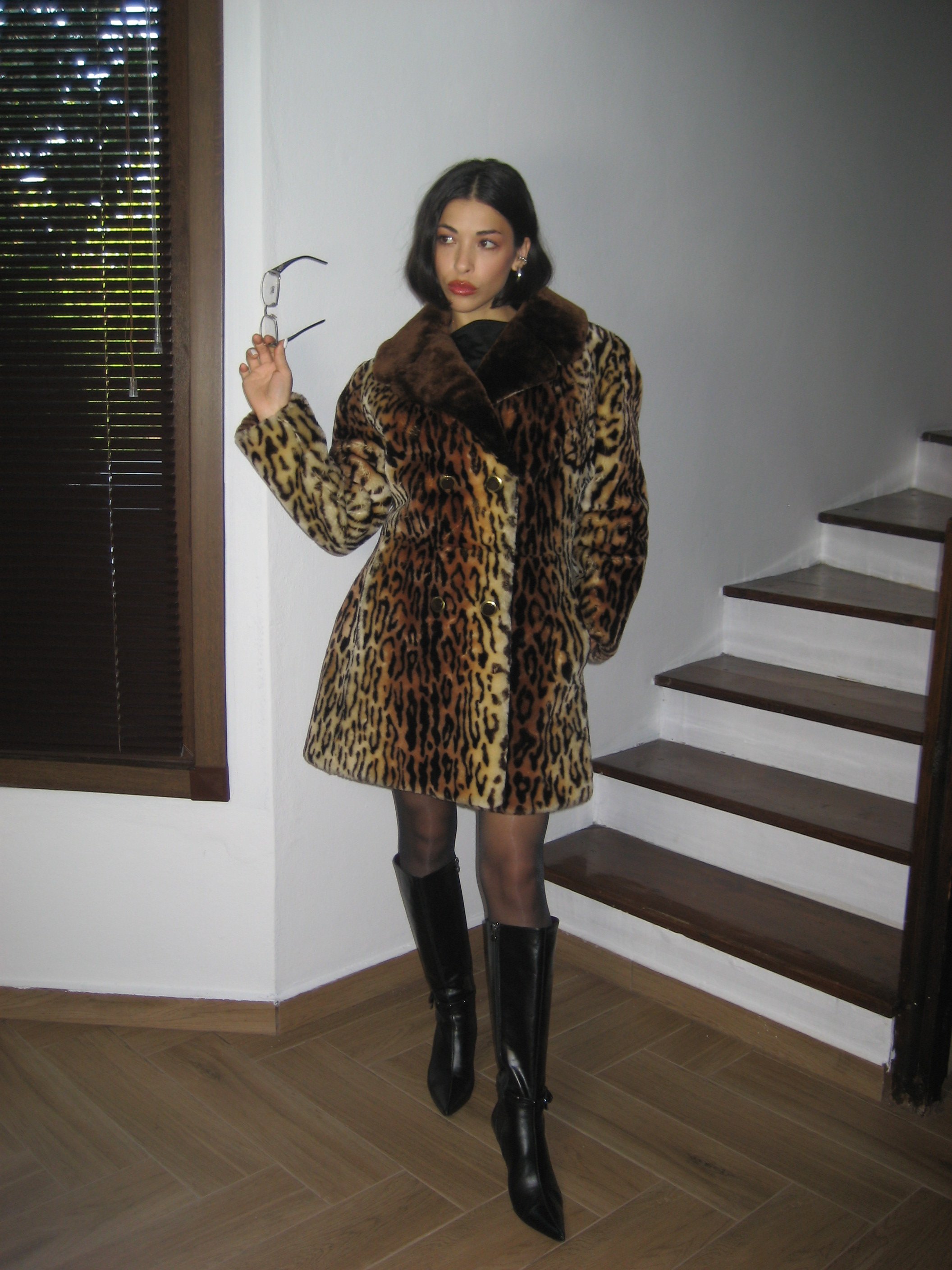 Leopard Faux Fur Coat