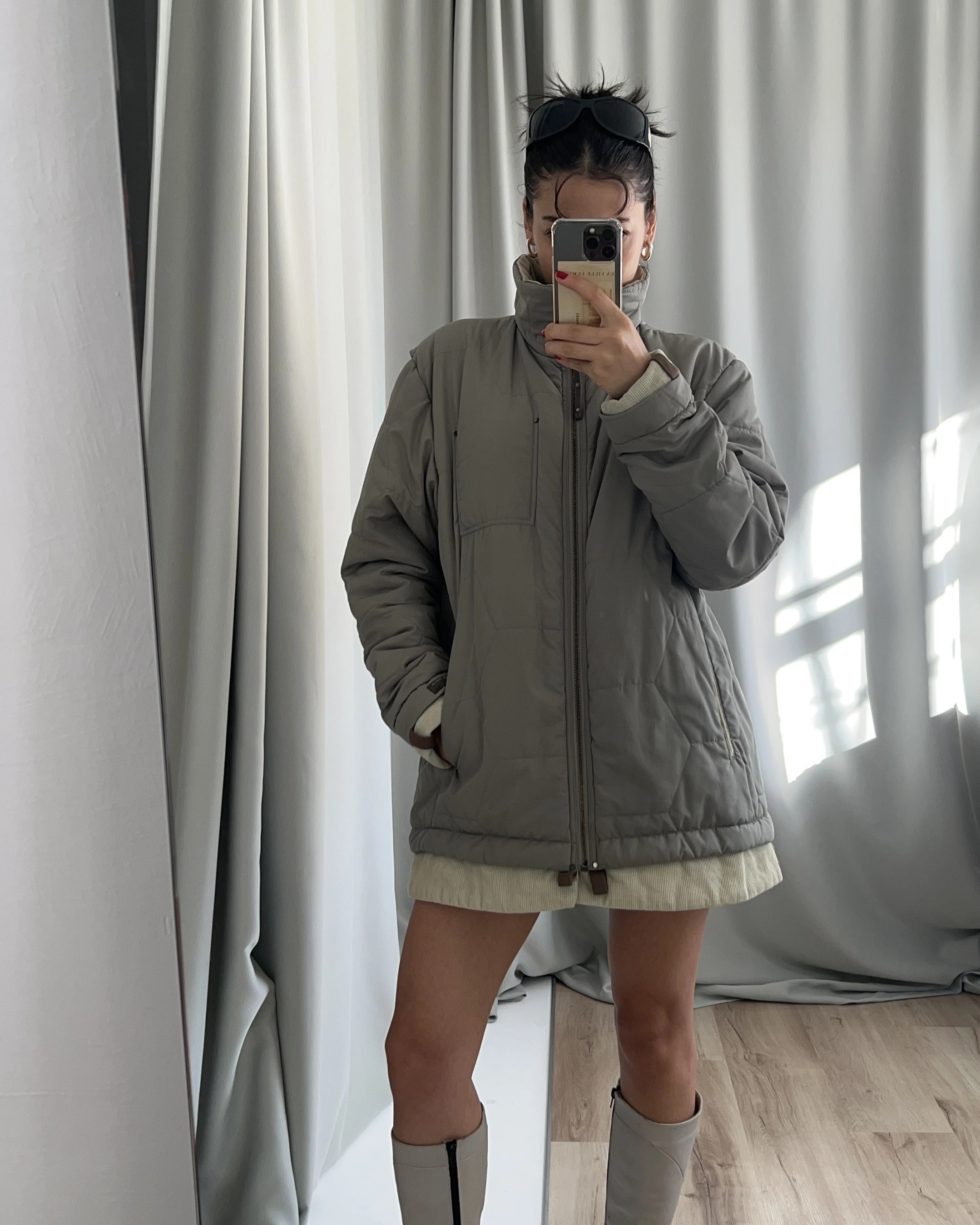 Diesel Gray Puffer Jacket