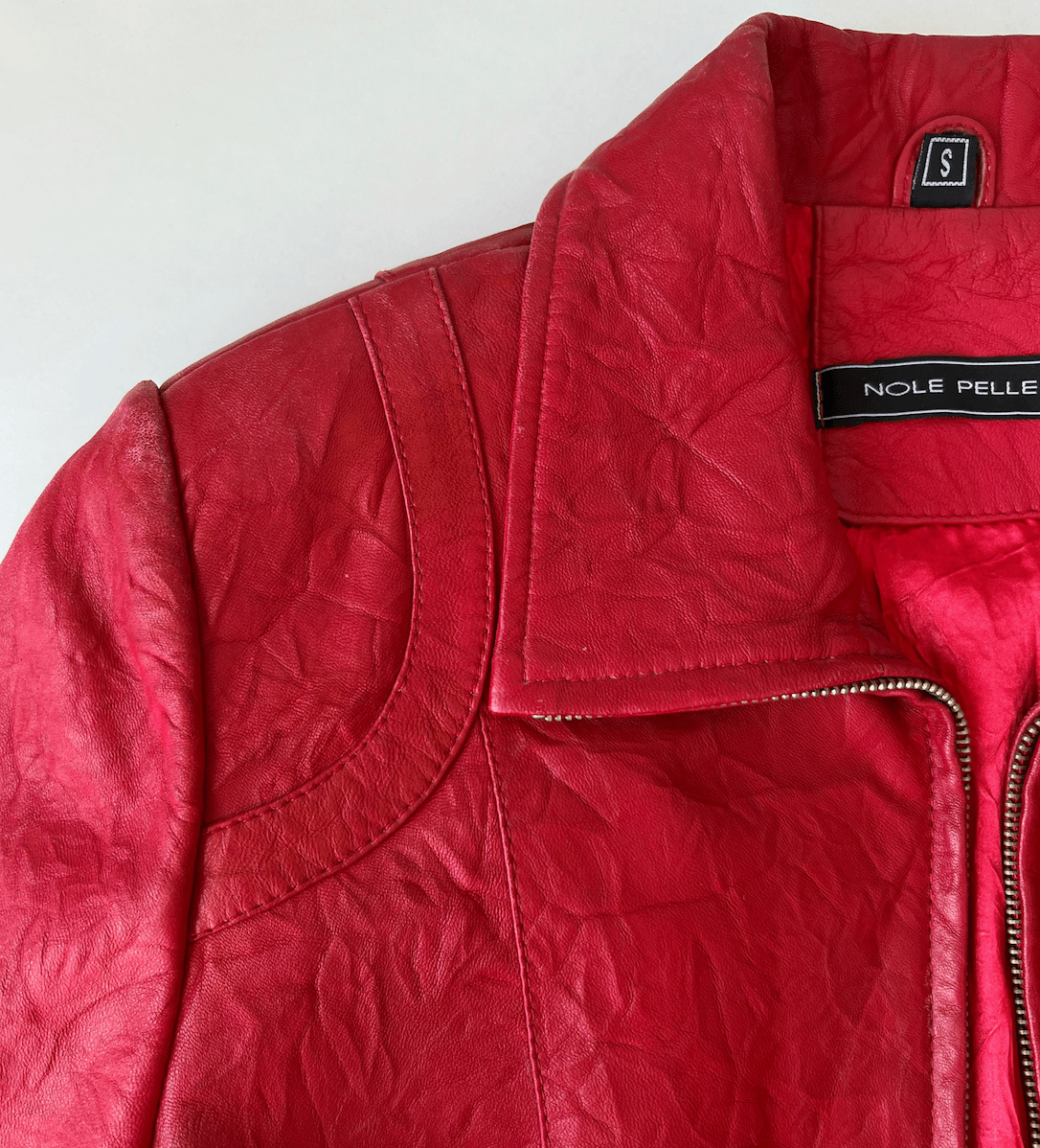 Vintage Red Leather Jacket