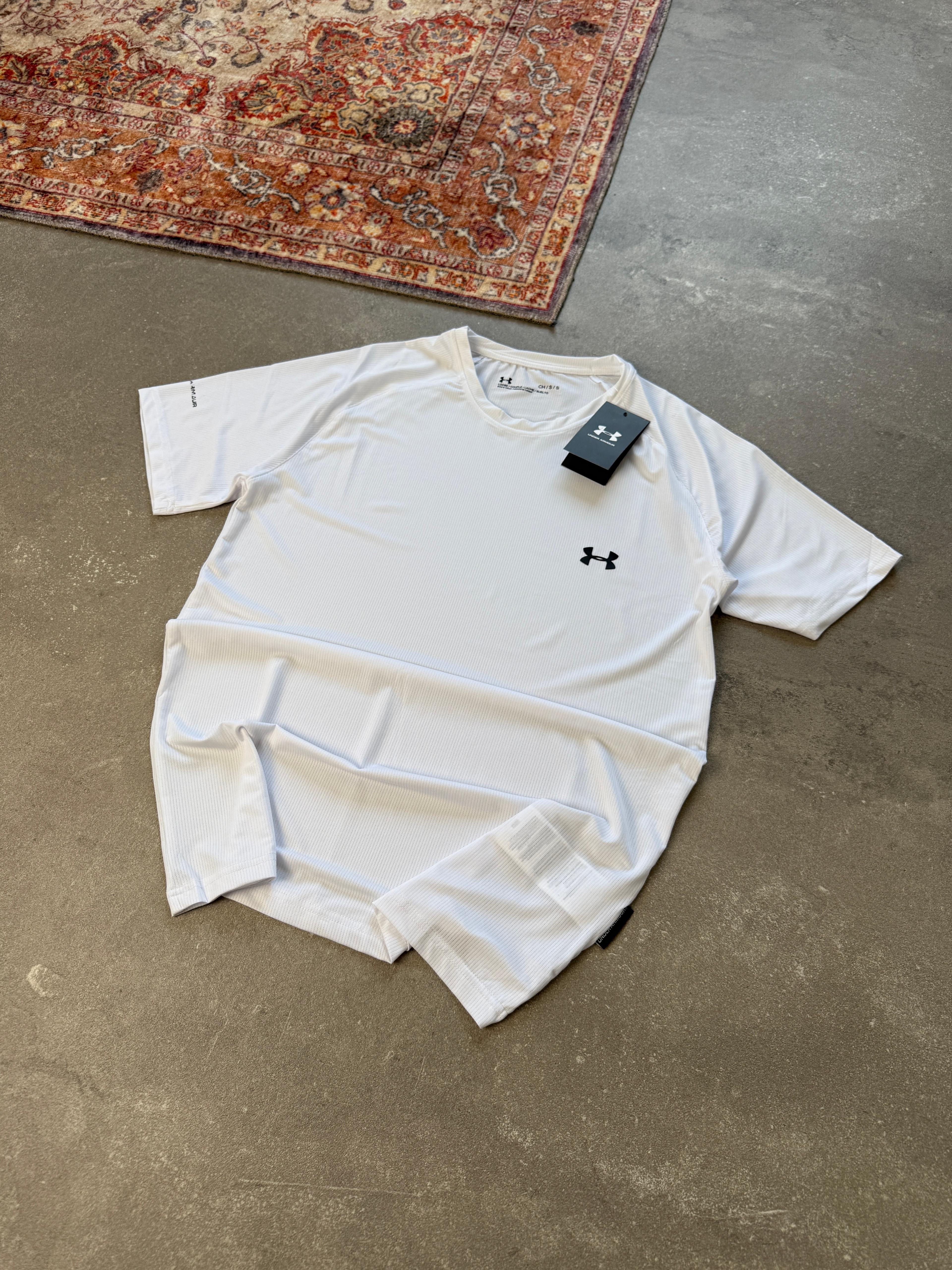 U.A. Mini Logo Clima Kumaş T-Shirt |  UA-1014 - Beyaz