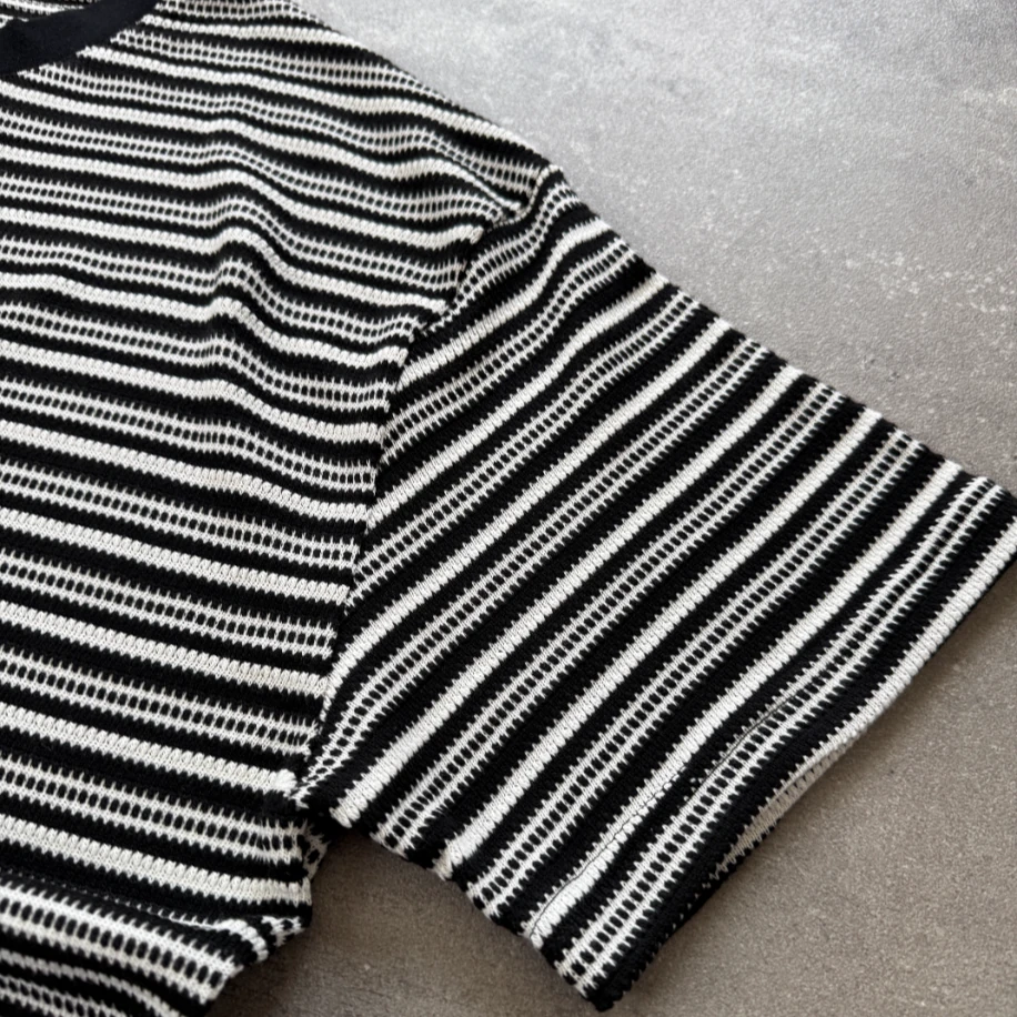 Z*RA Çizgi Dokuma Premium Oversize T-Shirt l ZR-1019