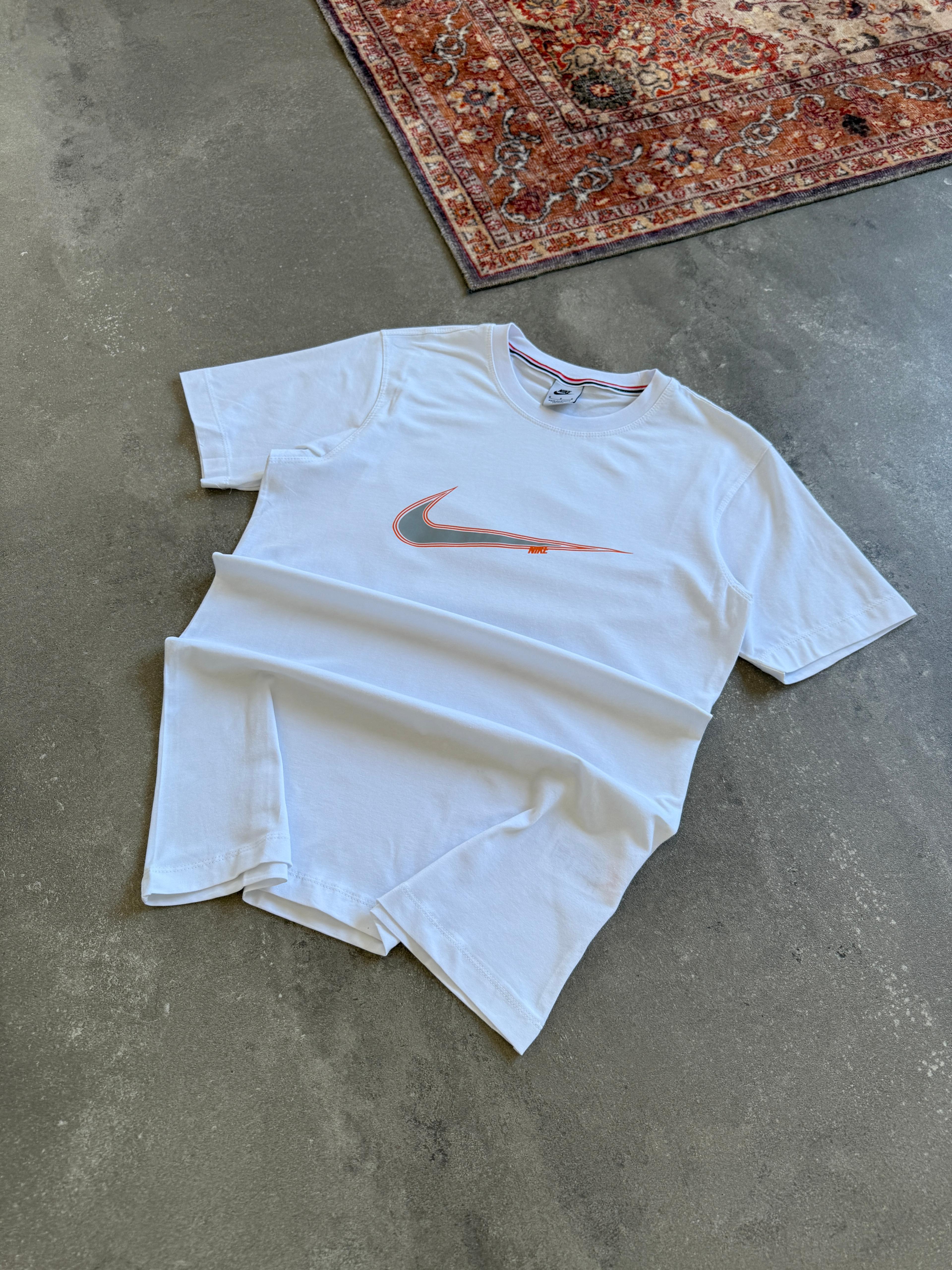 Nike Swoosh Logo  T-Shirt |  N-1077 - Beyaz
