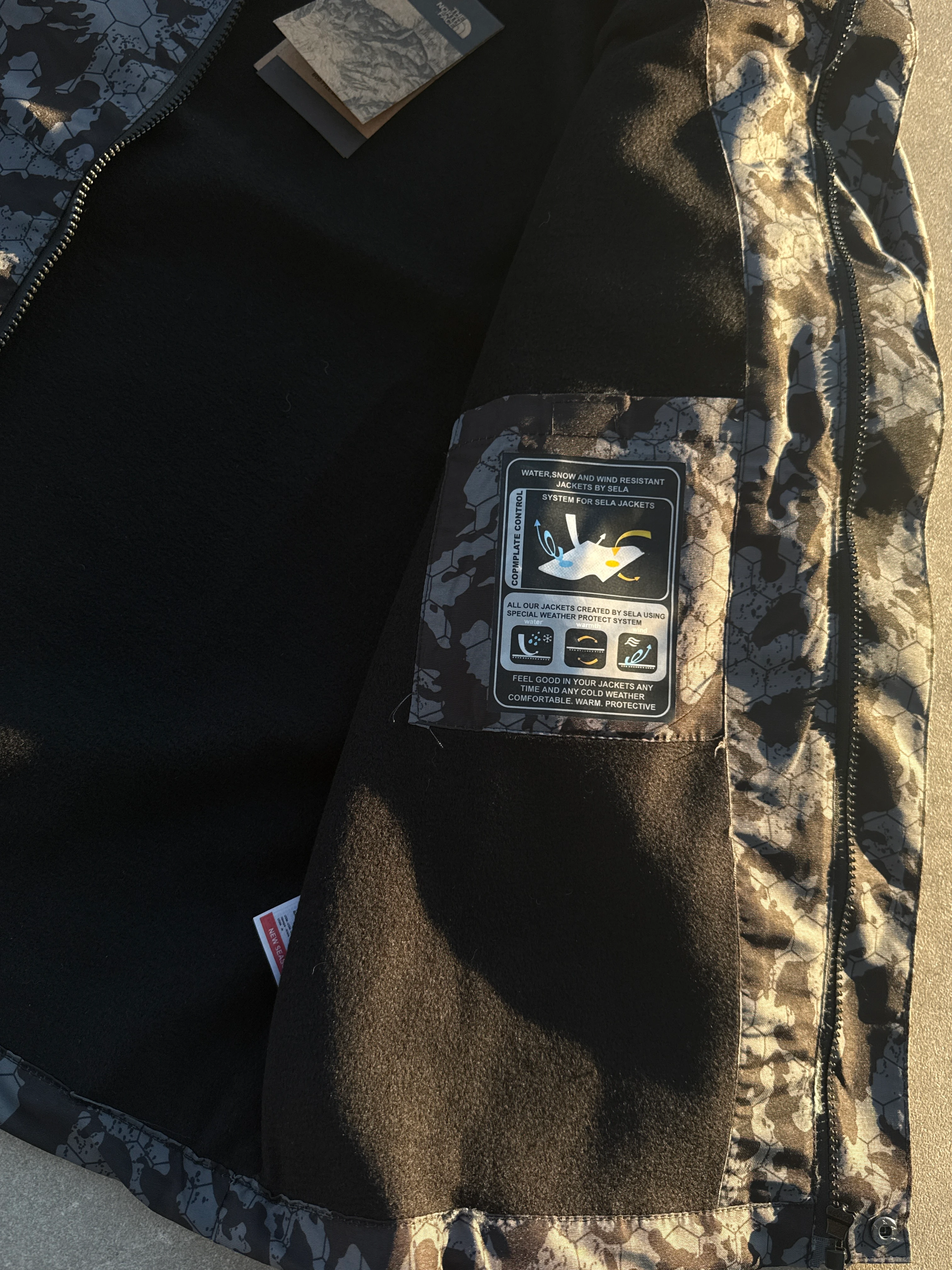 The N.F. Desenli Premium İçi Polarlı Mont l O-1007