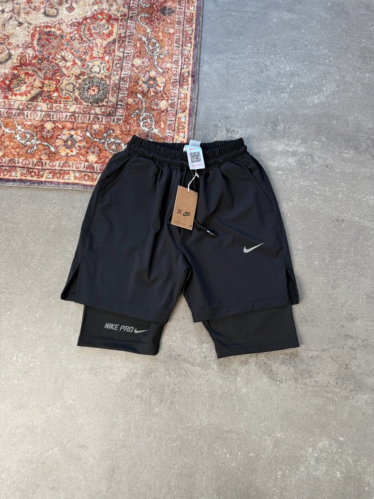 Nike Reflect Logo Pro Taytlı Training Şort l  N-1003 - SİYAH