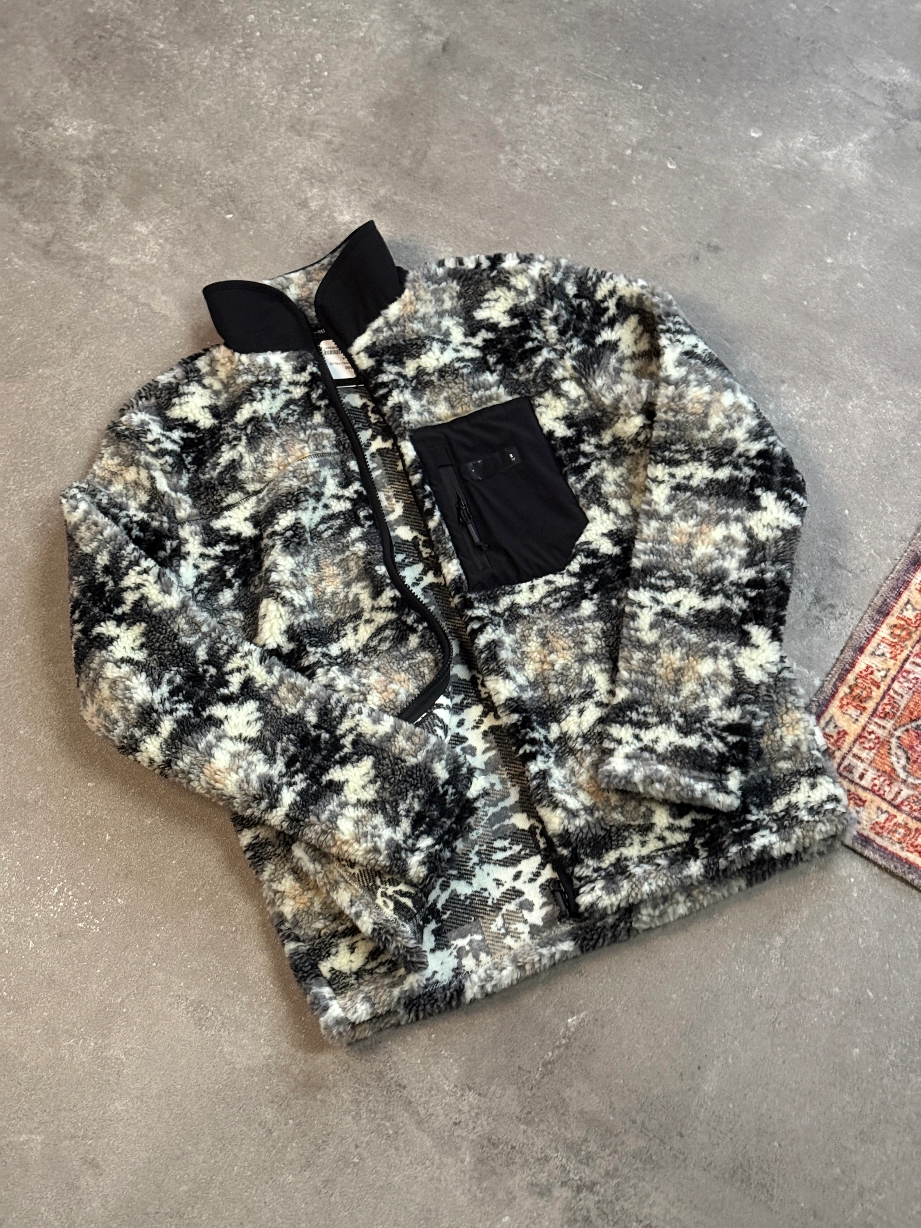 CLM Desenli Full Zip Sherpa Polar Premium l O-1012 - SİYAH