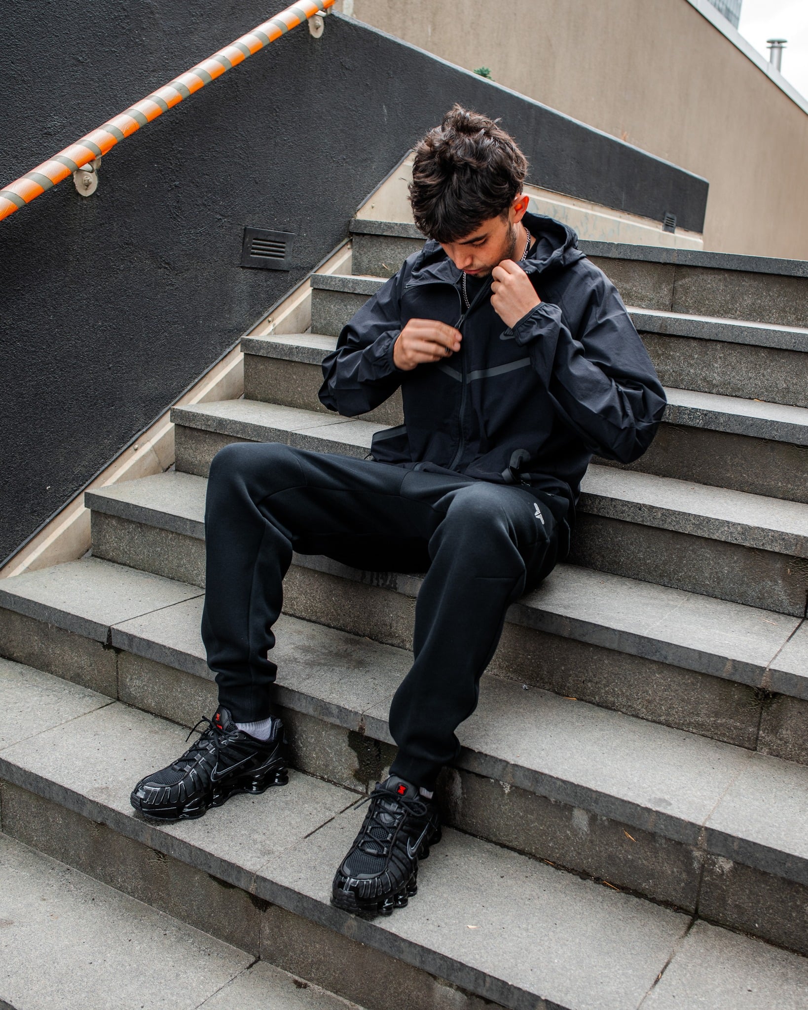 Nike  Tech Fleece Woven Windrunner Full Zip Hoodie l N-1099
