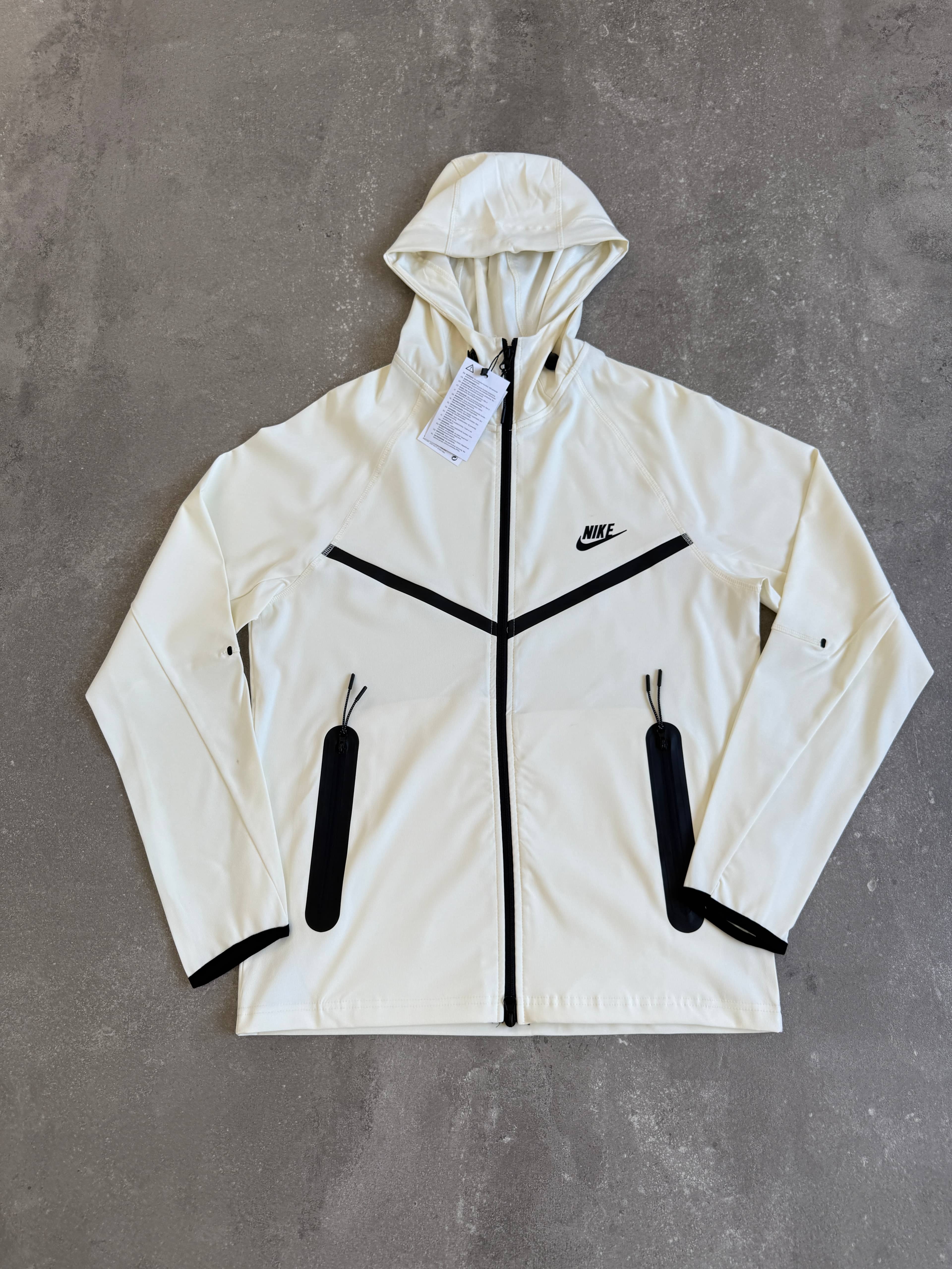 Nike  Tech Fleece Woven Windrunner Full Zip Hoodie l N-1099 - Beyaz