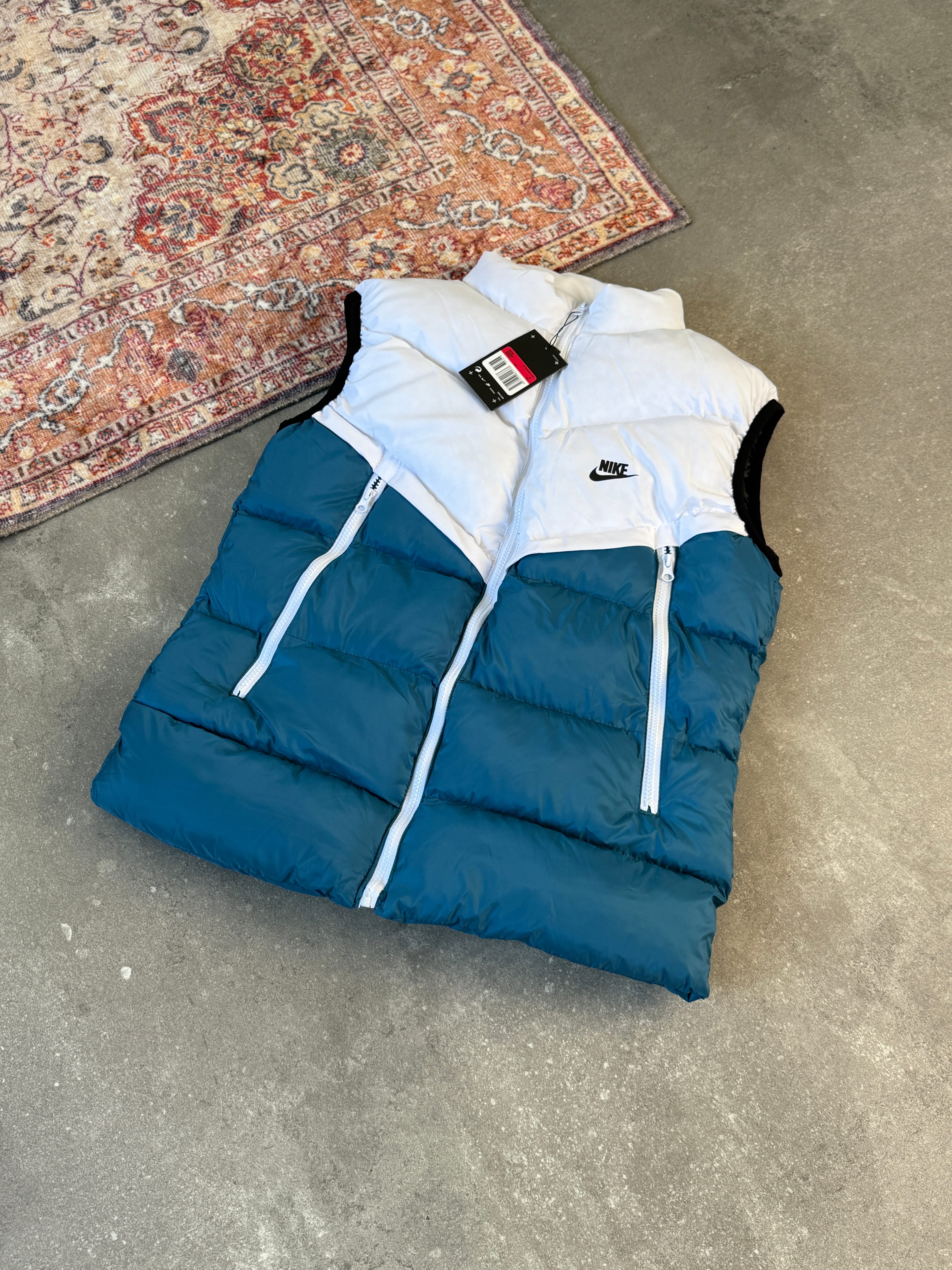 Nike Windrunner Shield Yelek l N-1102 - Beyaz-Mavi