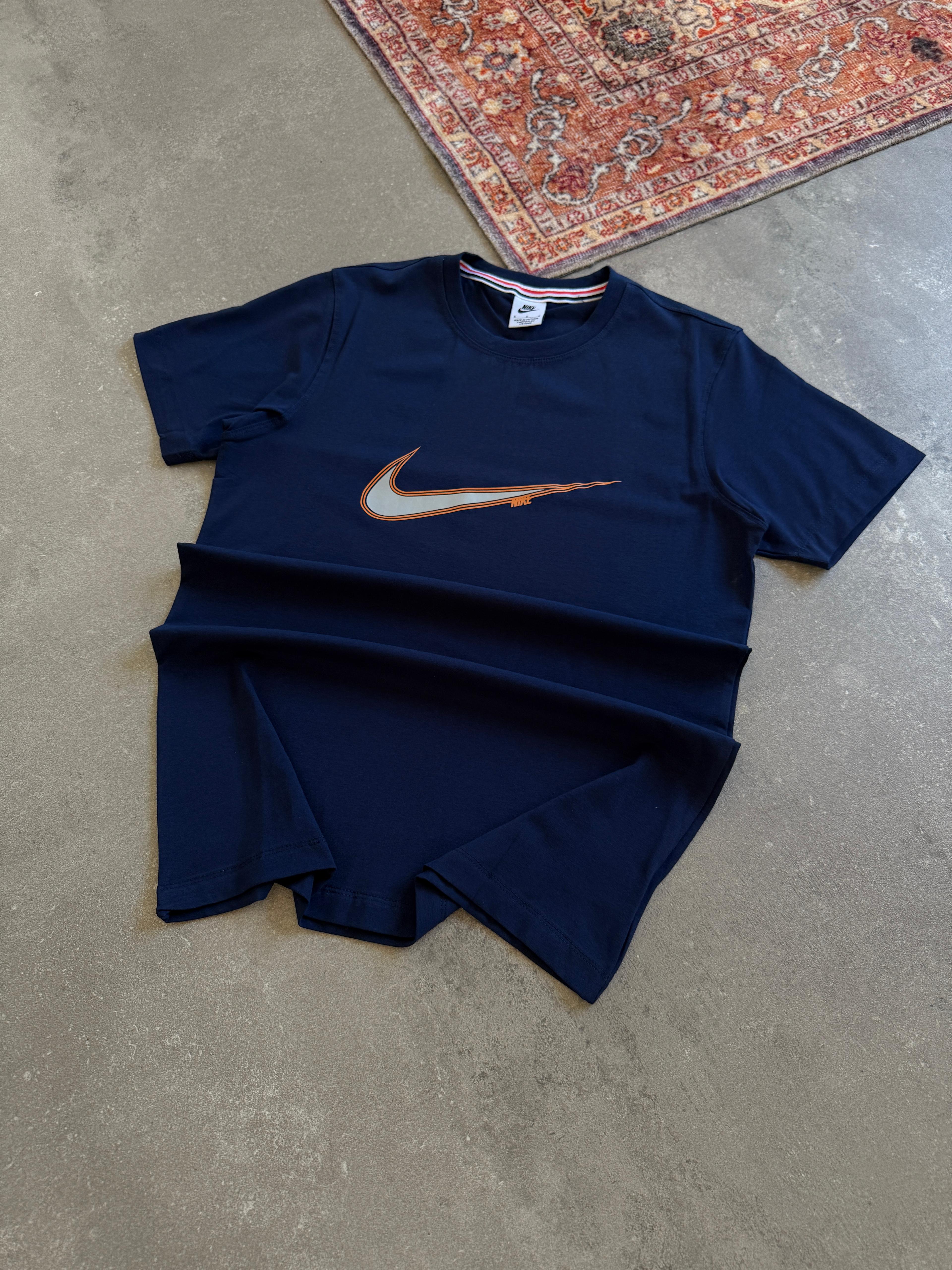 Nike Swoosh Logo  T-Shirt |  N-1077 - Lacivert