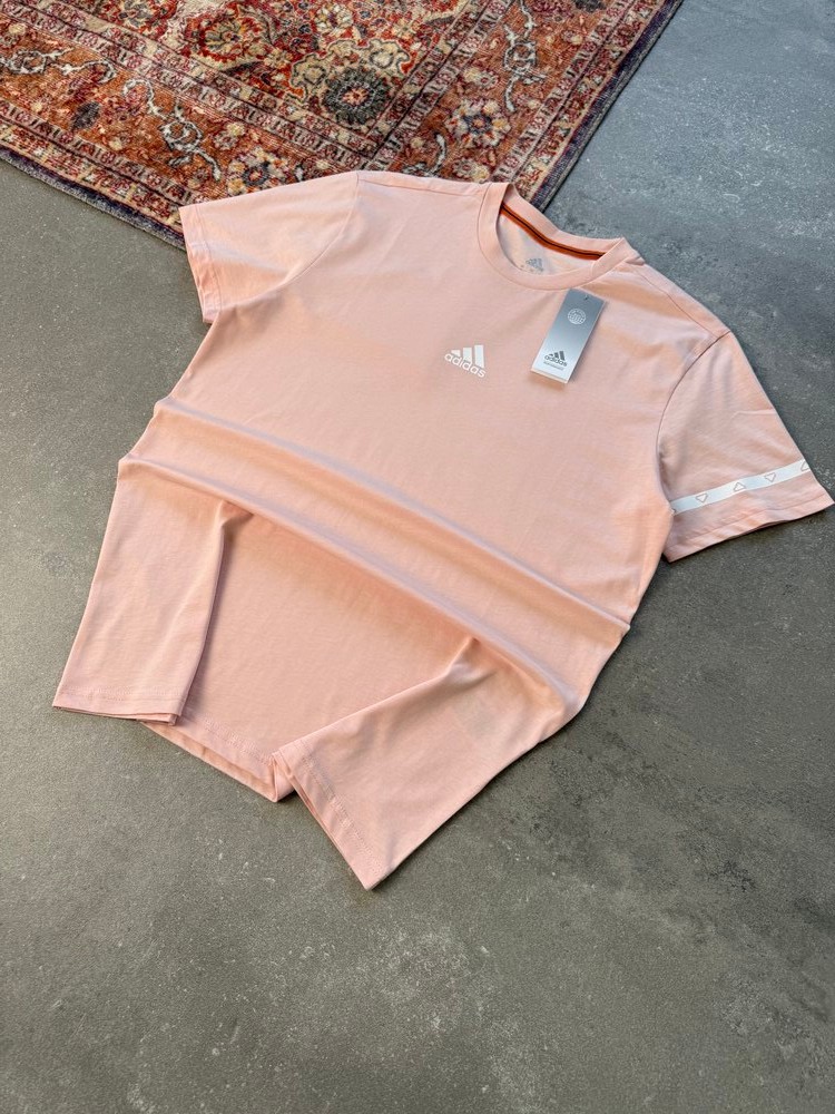 Adidas Back Print Premium  T-Shirt | AD-1010 - Pembe