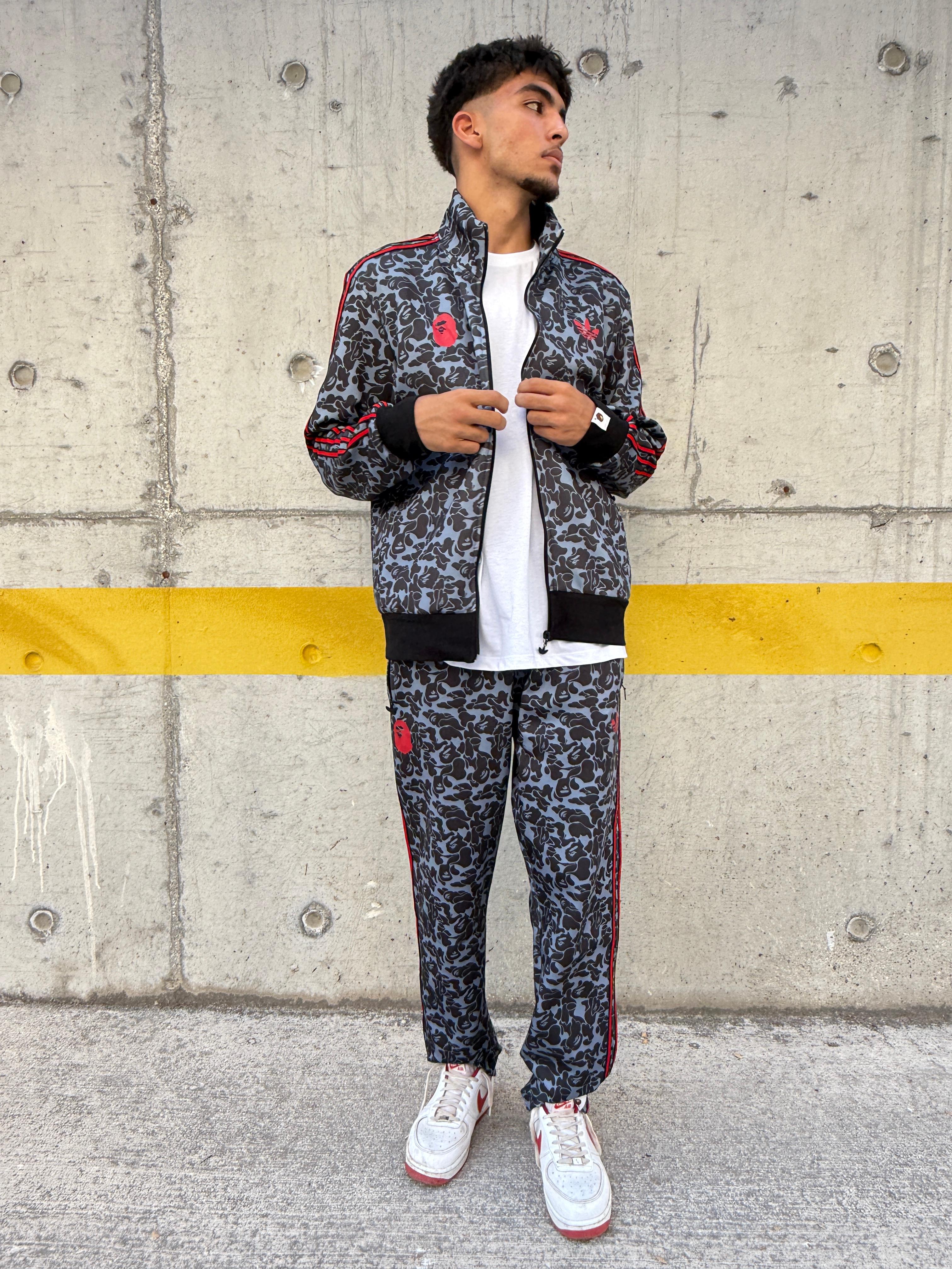 Adi*** x Bape Firebird Track Takım l AD-1017 - SİYAH