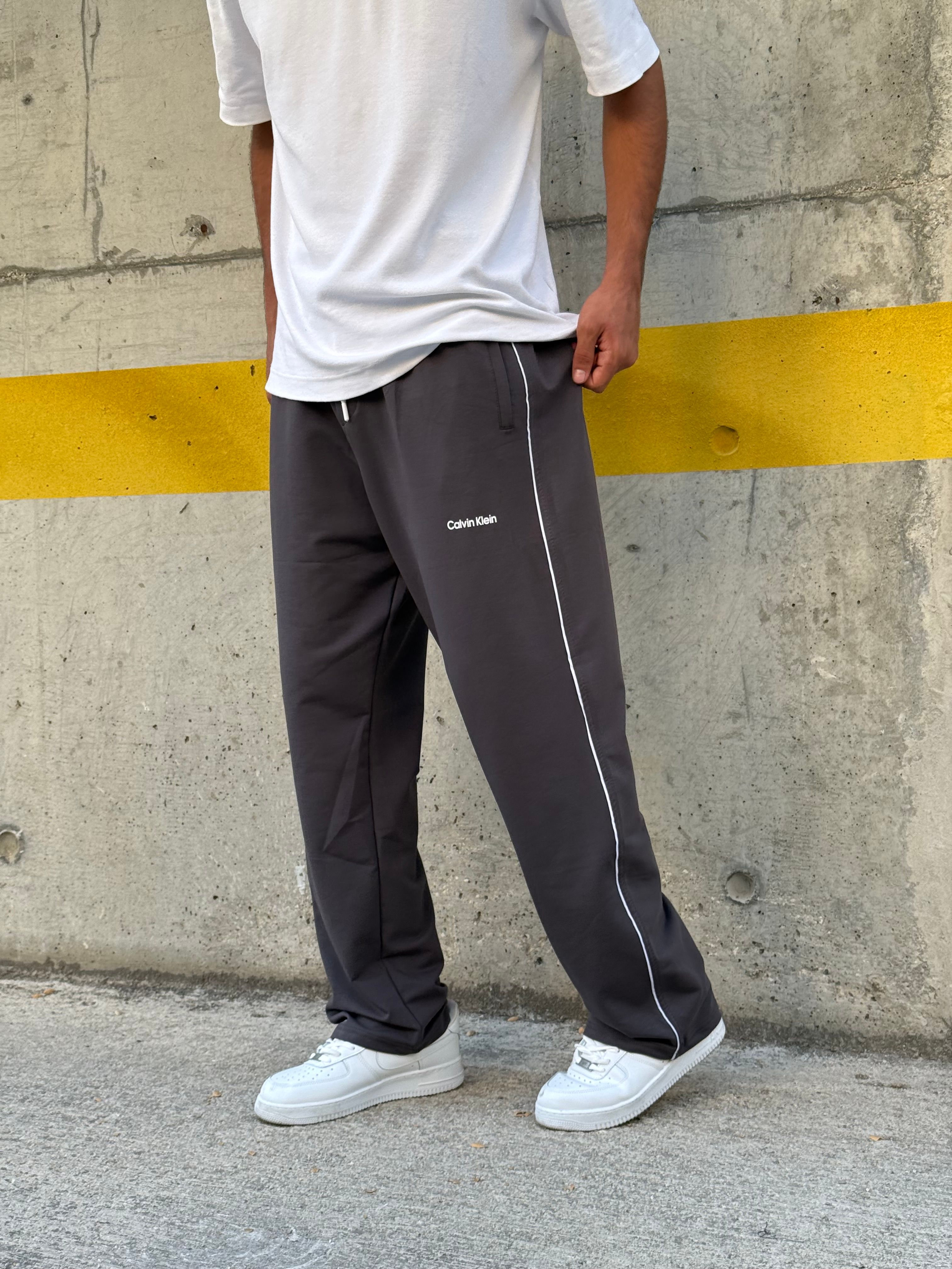 Clvn  Loose  Fit Düz Paça Eşofman    | C-1002 - Füme