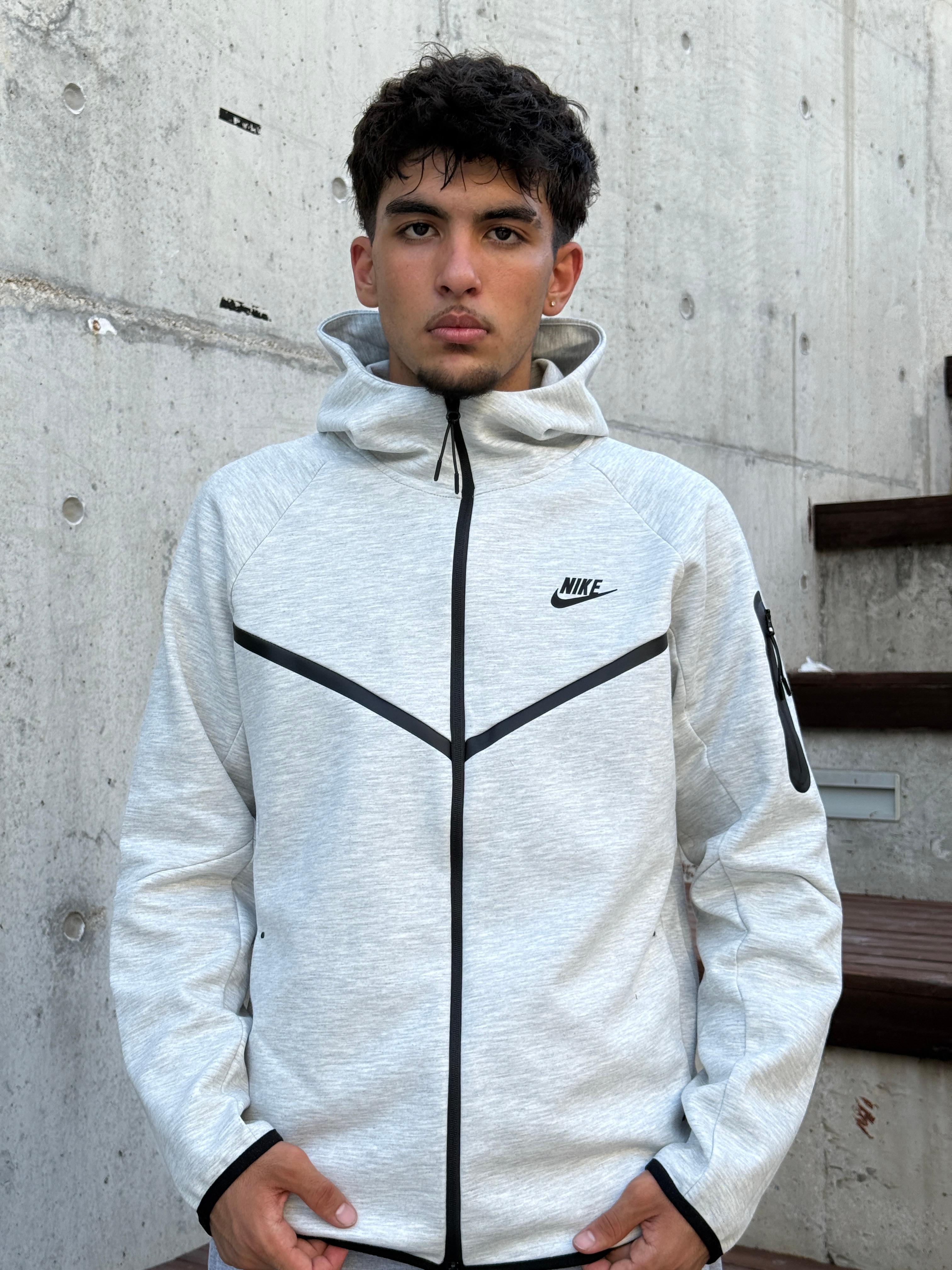 Nike  Tech Fleece Full Zip Hoodie l N-1092 - Açık Gri