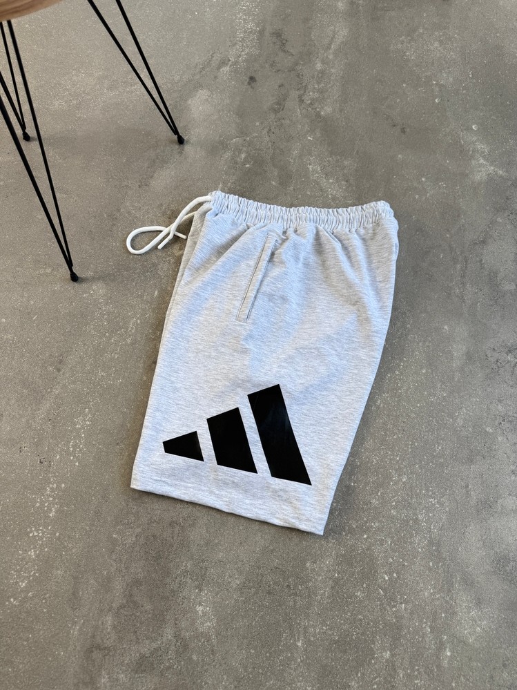 Adidas Big Logo  Şort | AD-1011 - Gri