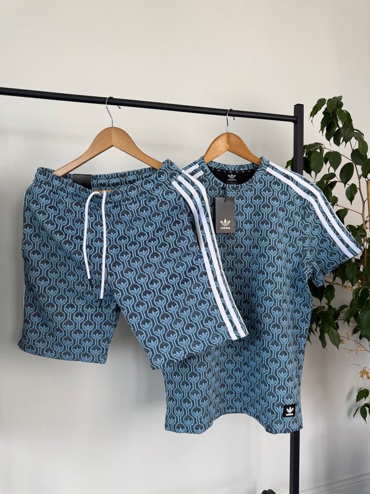 Adidas Detay İşleme Dokulu Takım | AD-1004 - Mavi