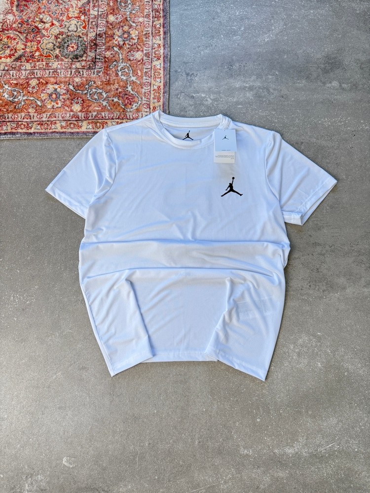 Nike Air Jord** Clima Kumaş T-Shirt |  JR-1012 - Beyaz