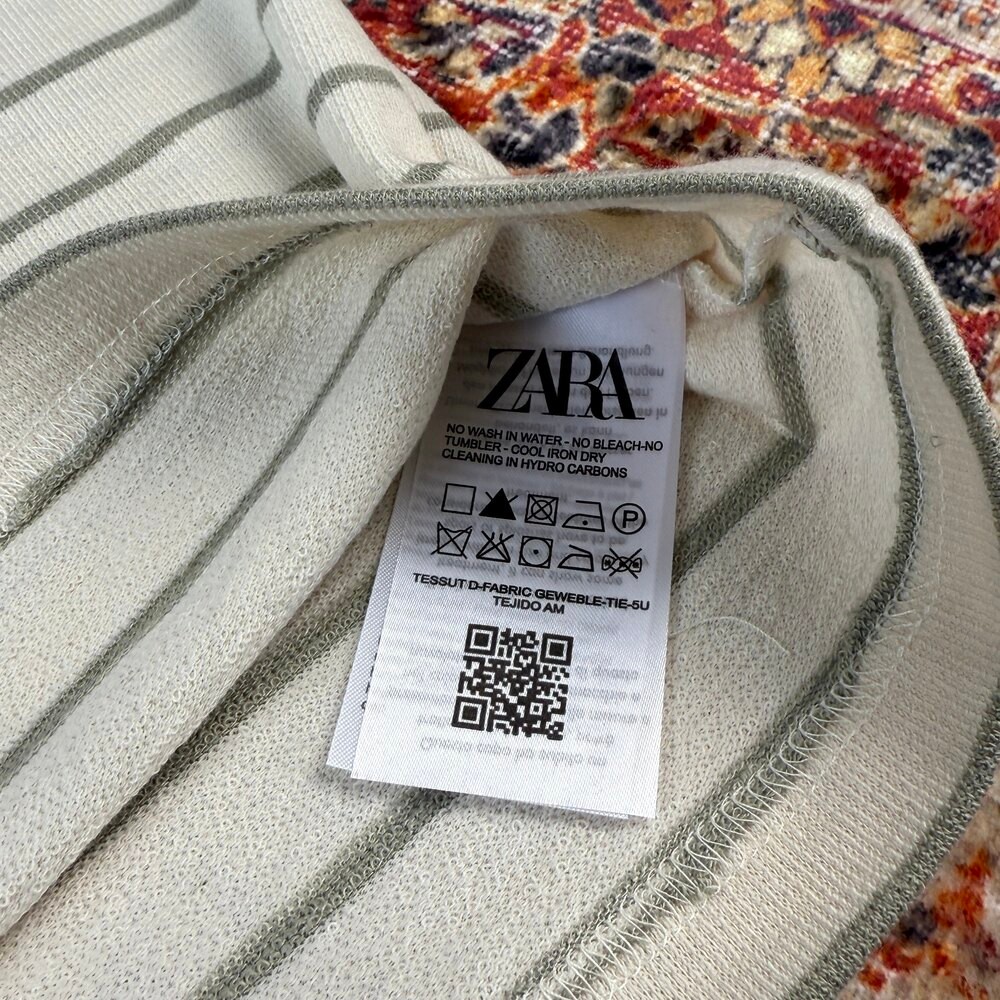 Z*RA Çizgi Dokuma Premium Oversize T-Shirt l  ZR-1001